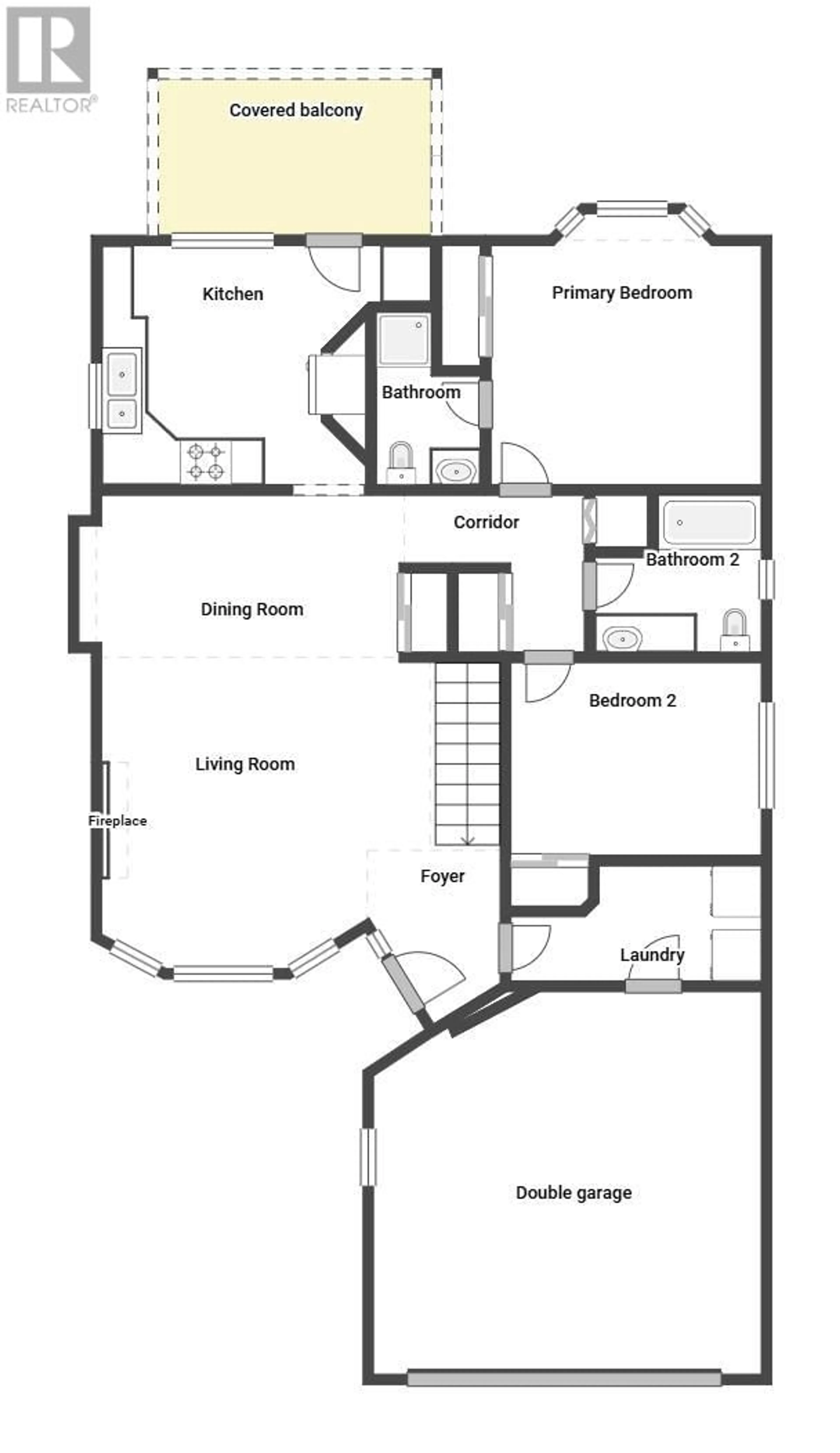 Floor plan for 105 - 1634 CARMI AVENUE, Penticton British Columbia V2A8K5