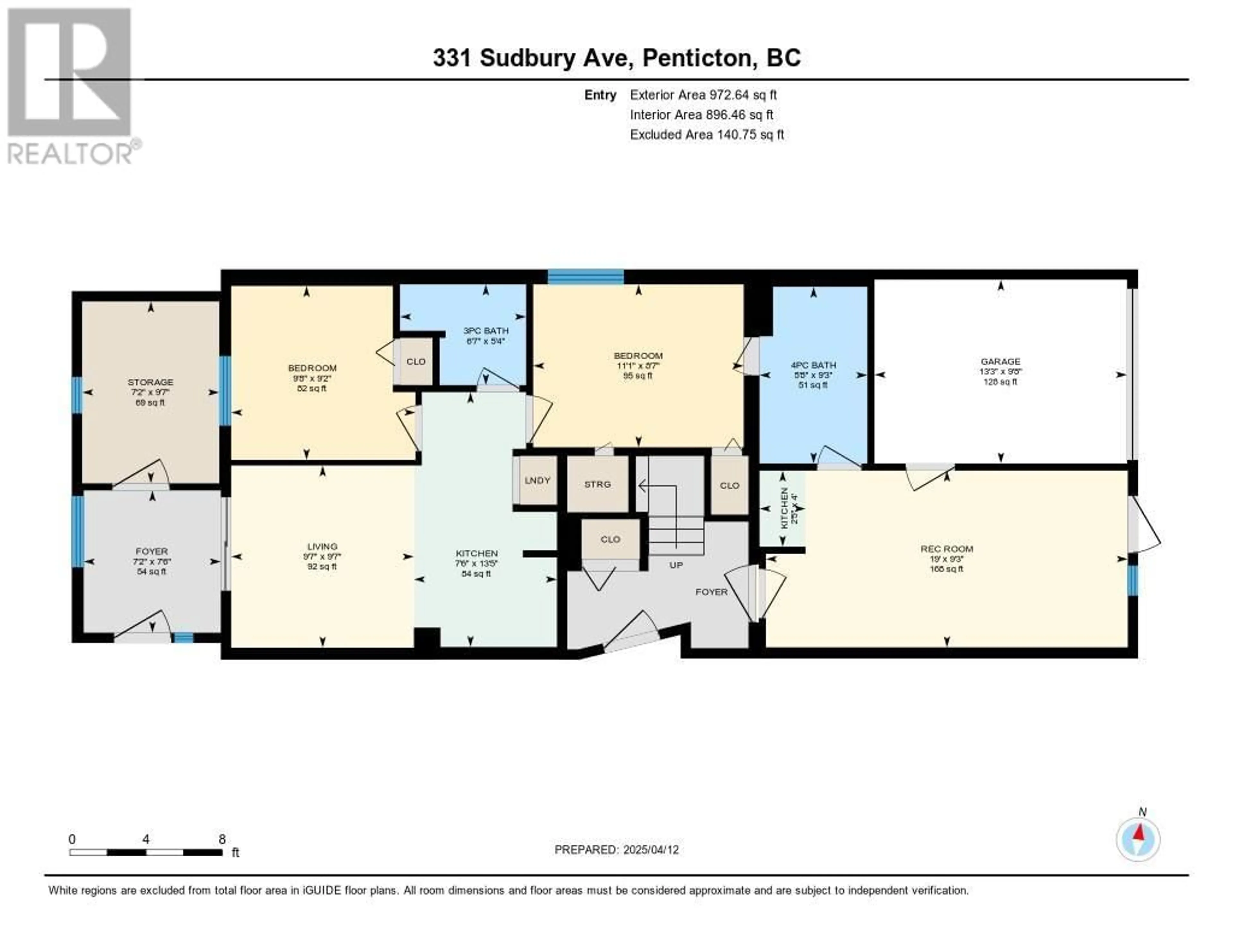 Floor plan for 331 SUDBURY AVENUE, Penticton British Columbia V2A8M7