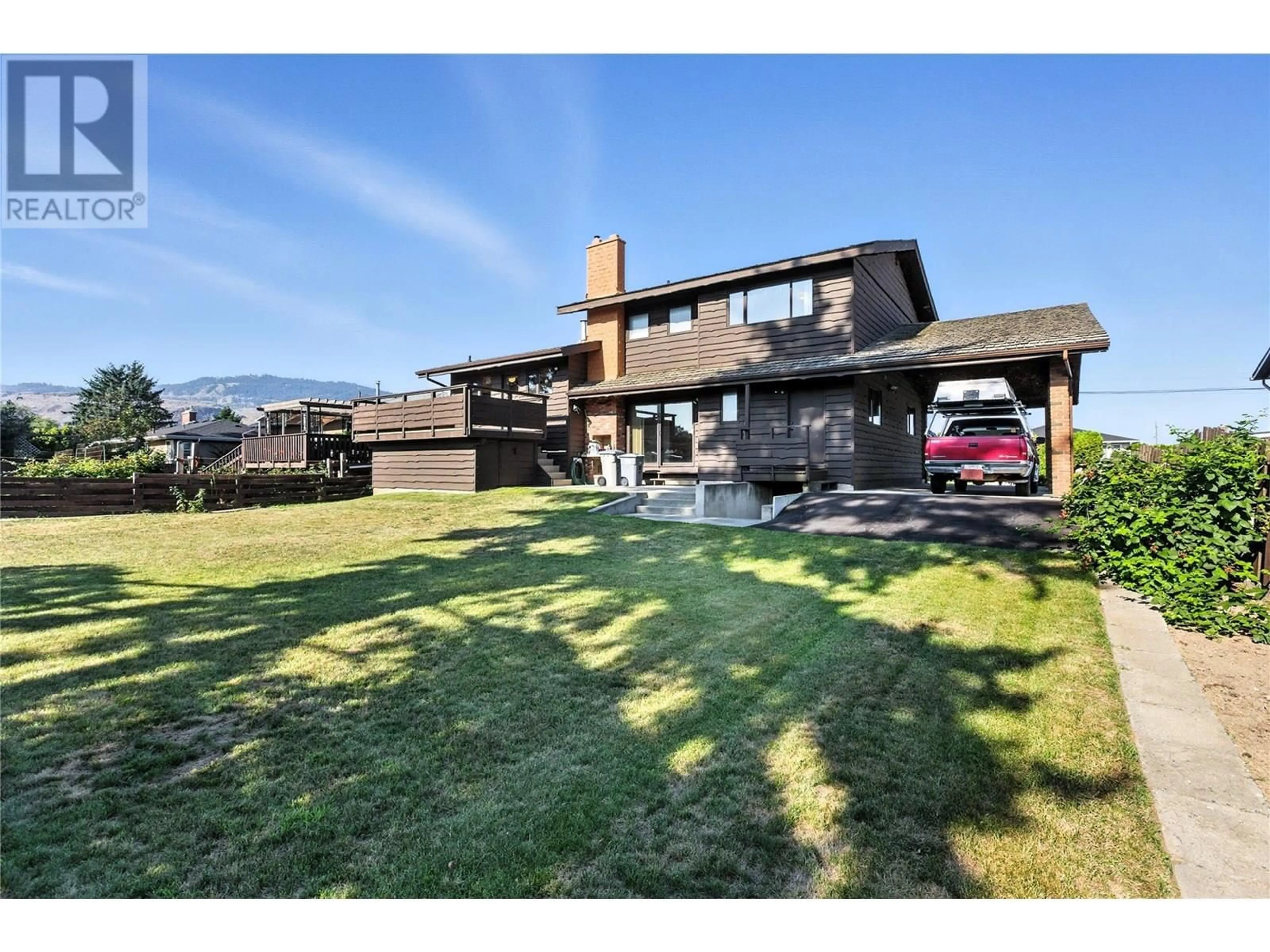 A pic from outside/outdoor area/front of a property/back of a property/a pic from drone, mountain view for 781 KELLY DRIVE, Kamloops British Columbia V2B4G5