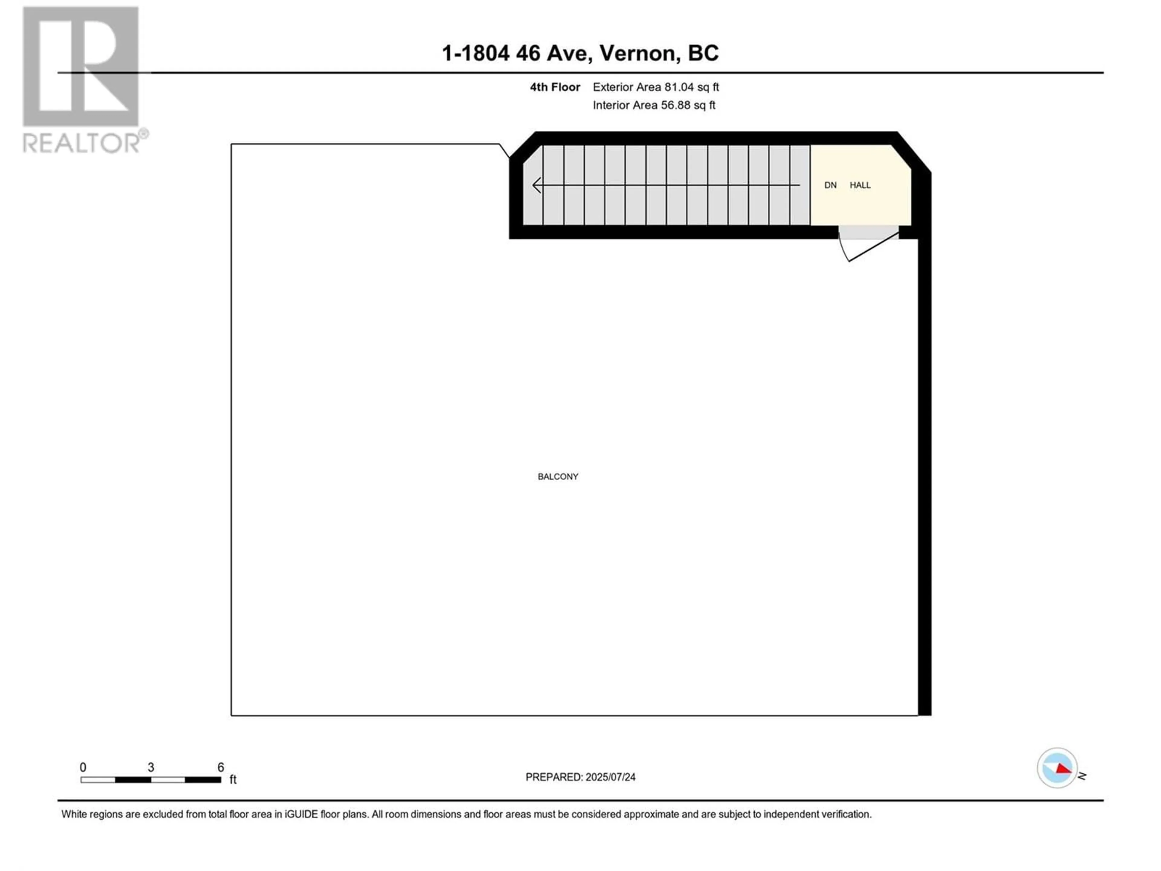 Floor plan for 1 - 1804 46 AVENUE, Vernon British Columbia V1T3P5