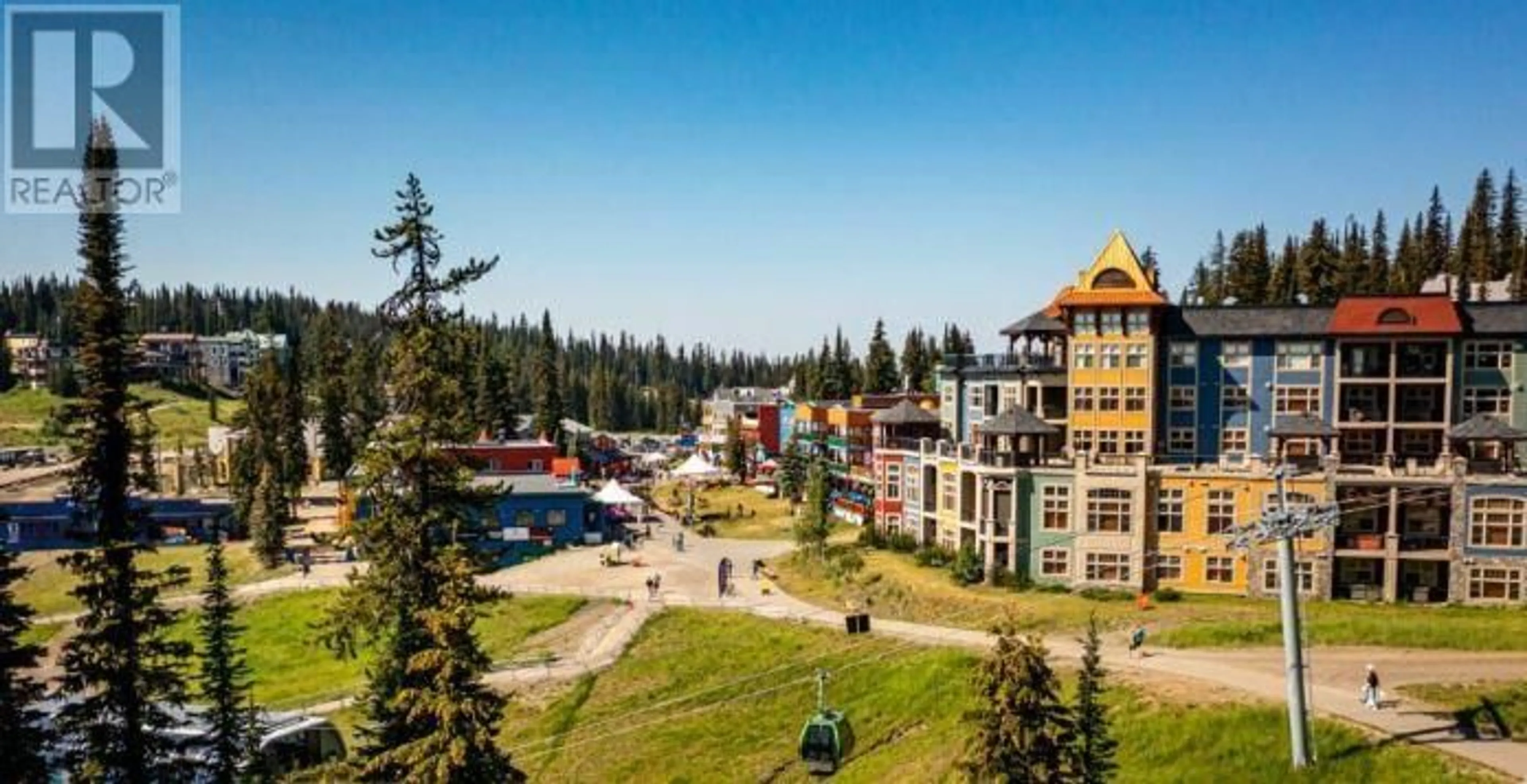 A pic from outside/outdoor area/front of a property/back of a property/a pic from drone, mountain view for 303 - 170 SILVER LODE LANE, Silver Star British Columbia V1B3M1