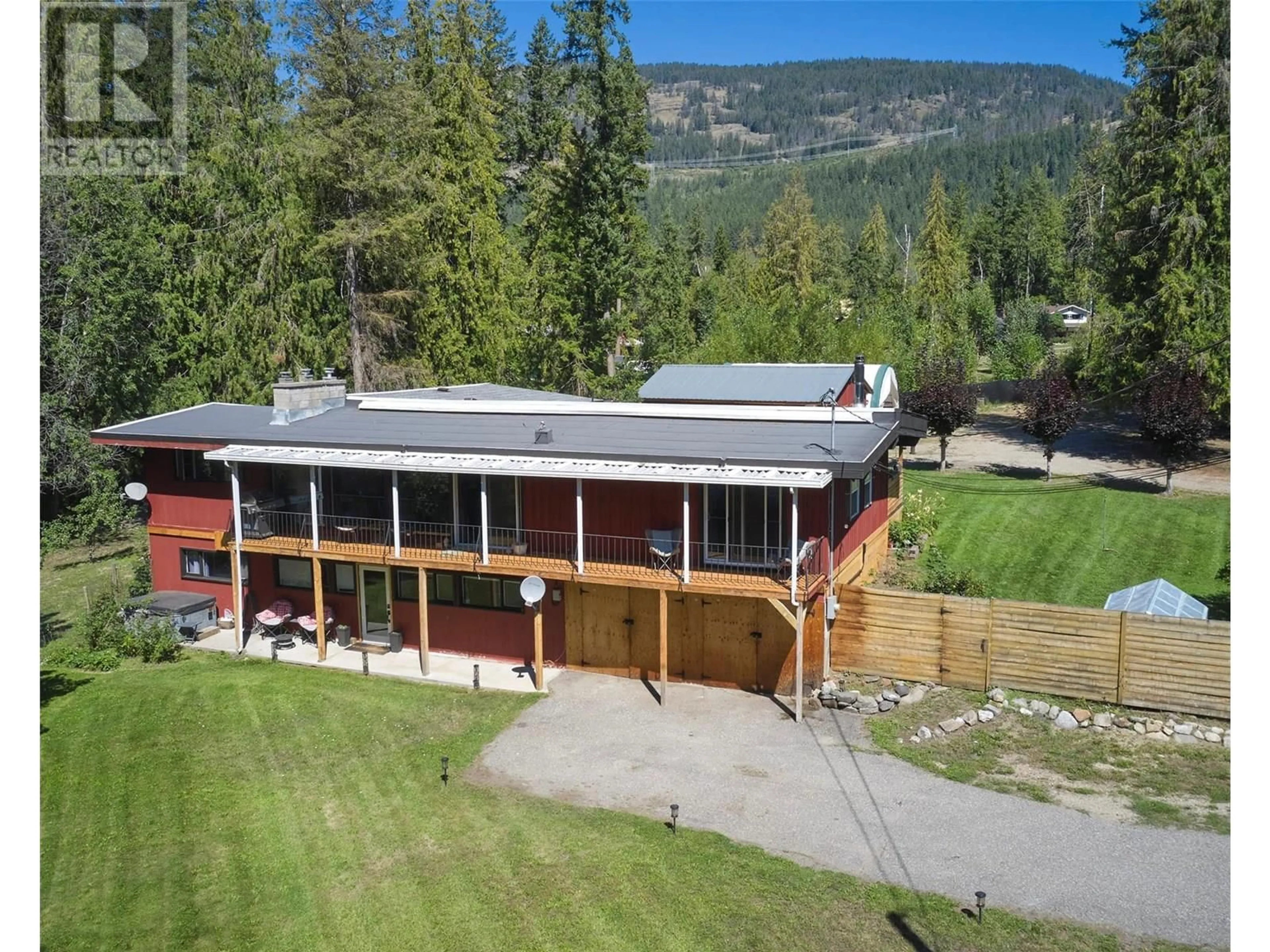 A pic from outside/outdoor area/front of a property/back of a property/a pic from drone, mountain view for 28 ROSOMAN ROAD, Enderby British Columbia V0E1V4