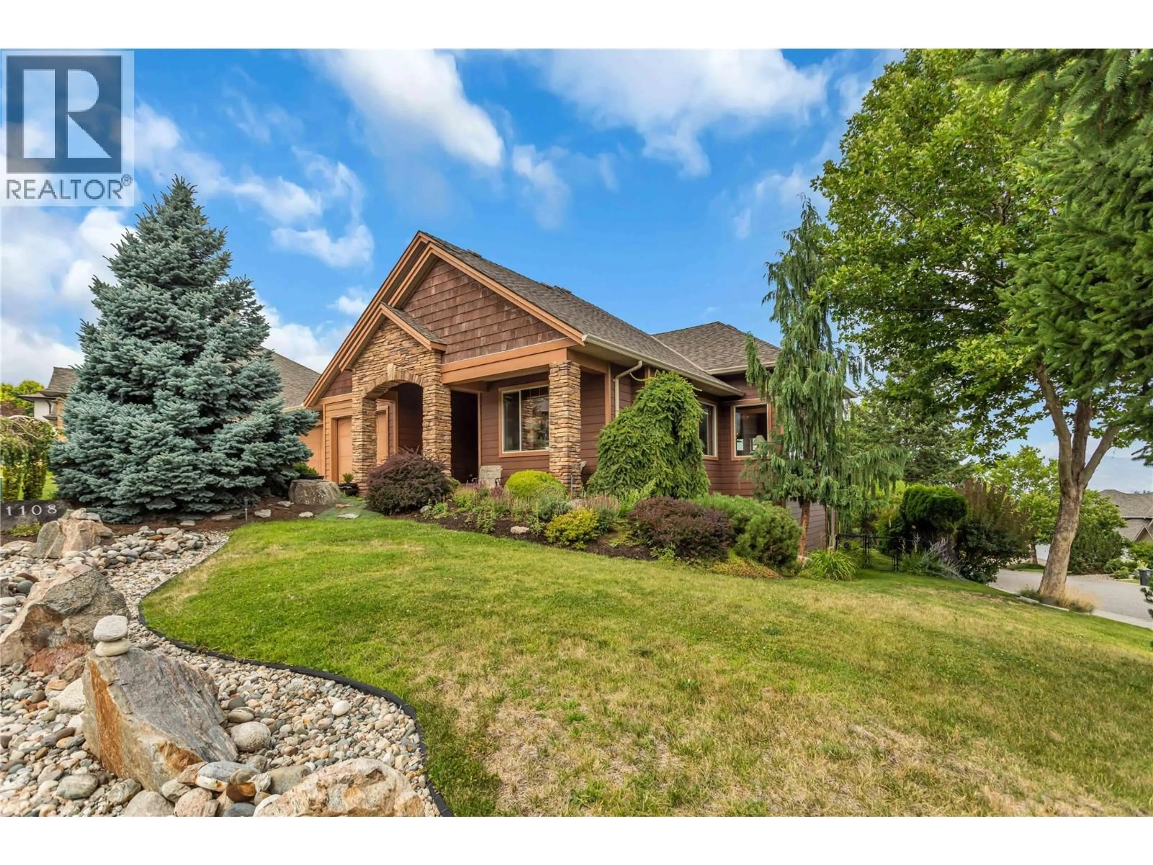 Home with brick exterior material, mountain view for 1108 ARBOR VIEW DRIVE, Kelowna British Columbia V1W4X1