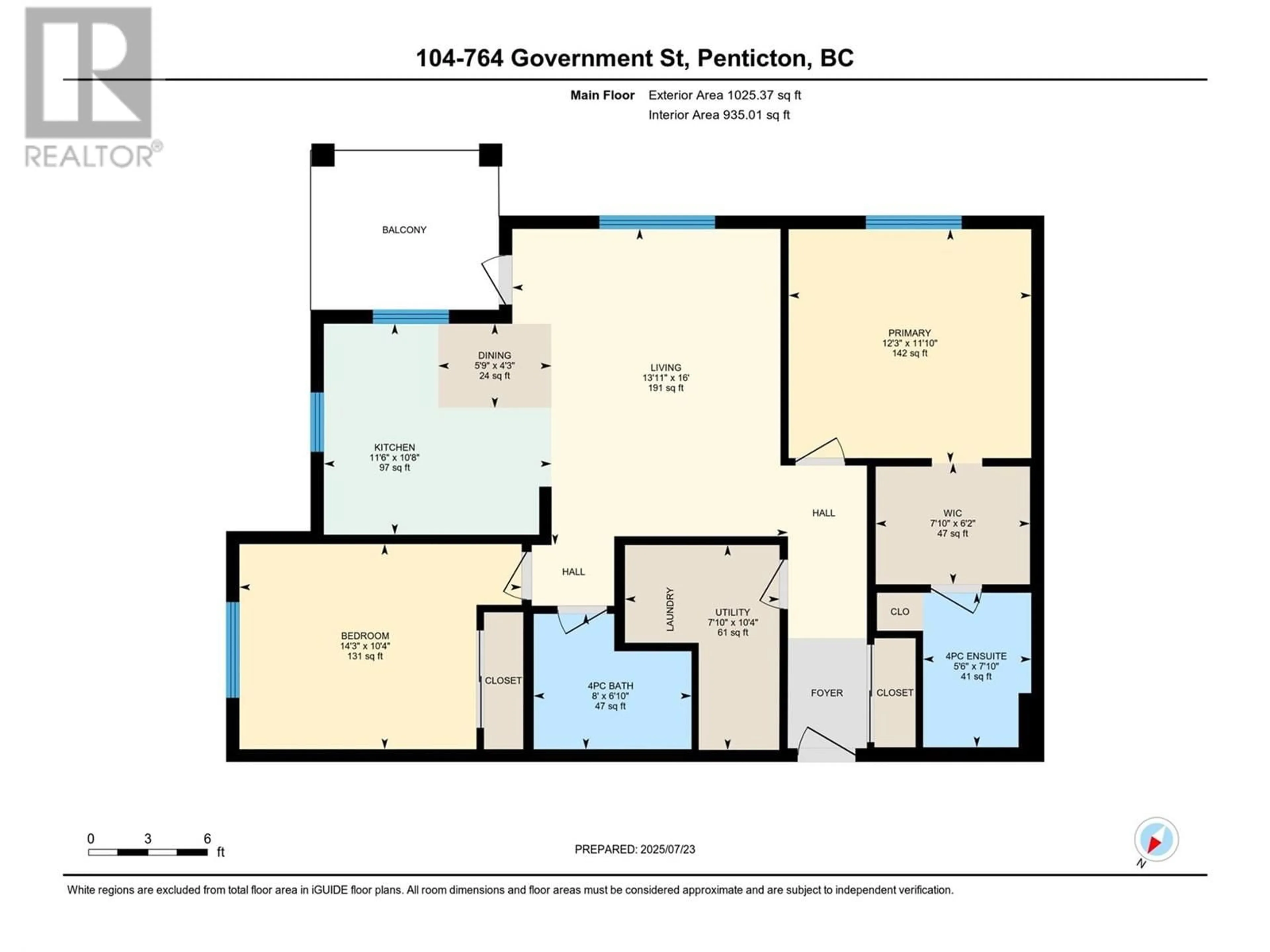 Floor plan for 104 - 764 GOVERNMENT STREET, Penticton British Columbia V2A4T3