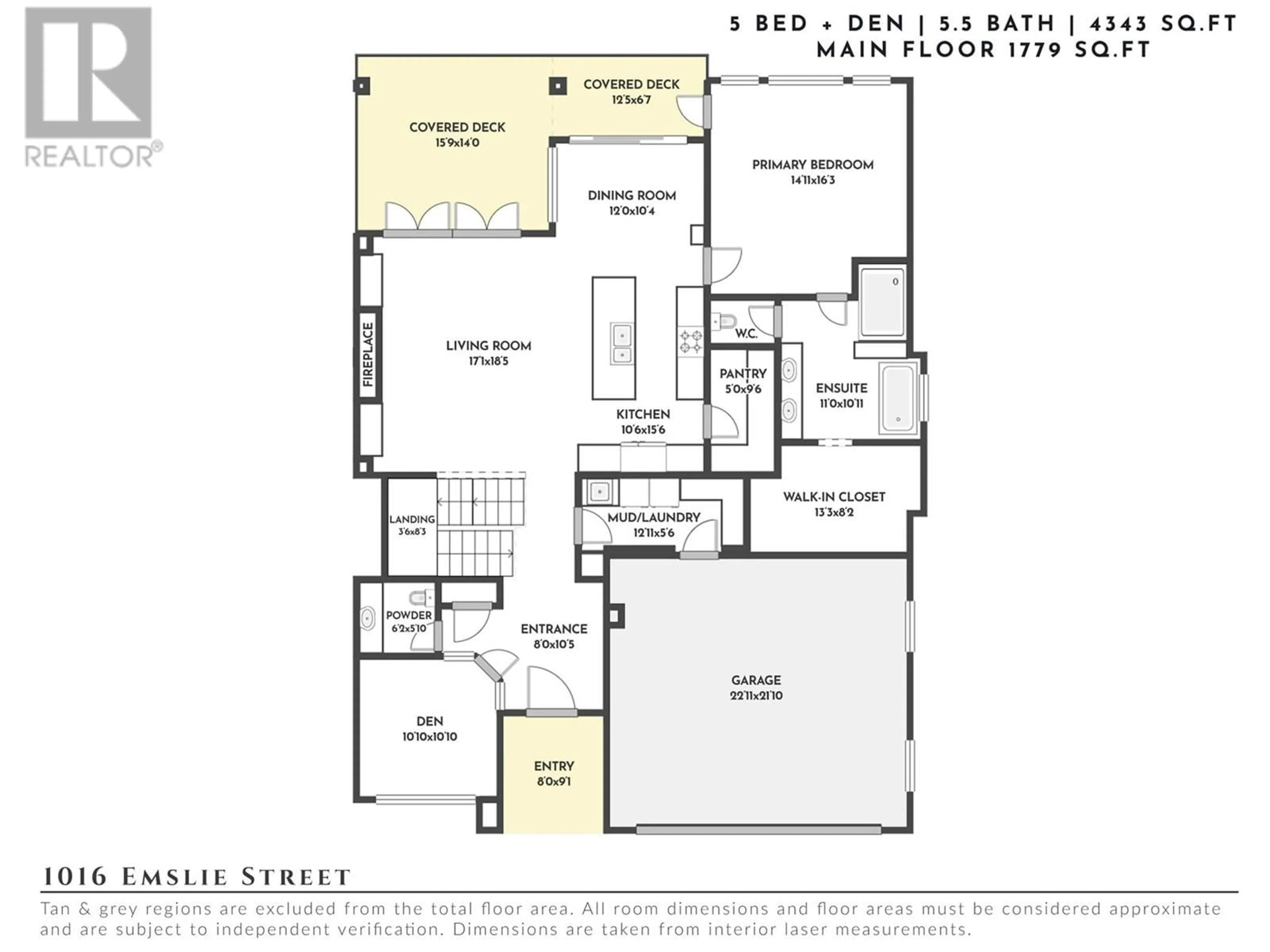 Floor plan for 1016 EMSLIE STREET, Kelowna British Columbia V1W0C3
