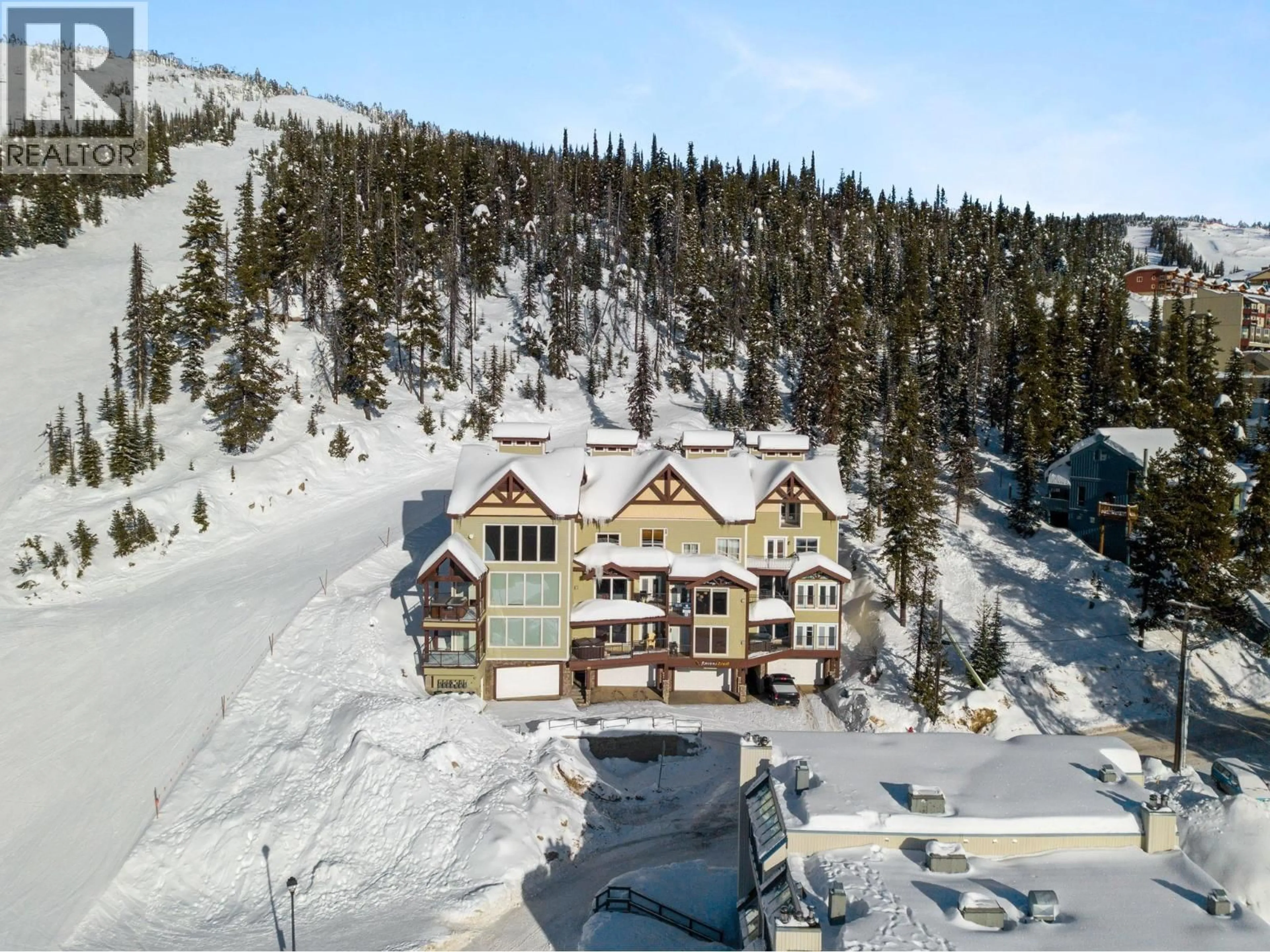 A pic from outside/outdoor area/front of a property/back of a property/a pic from drone, unknown for 6 - 7360 PORCUPINE ROAD, Big White British Columbia V1P1P3