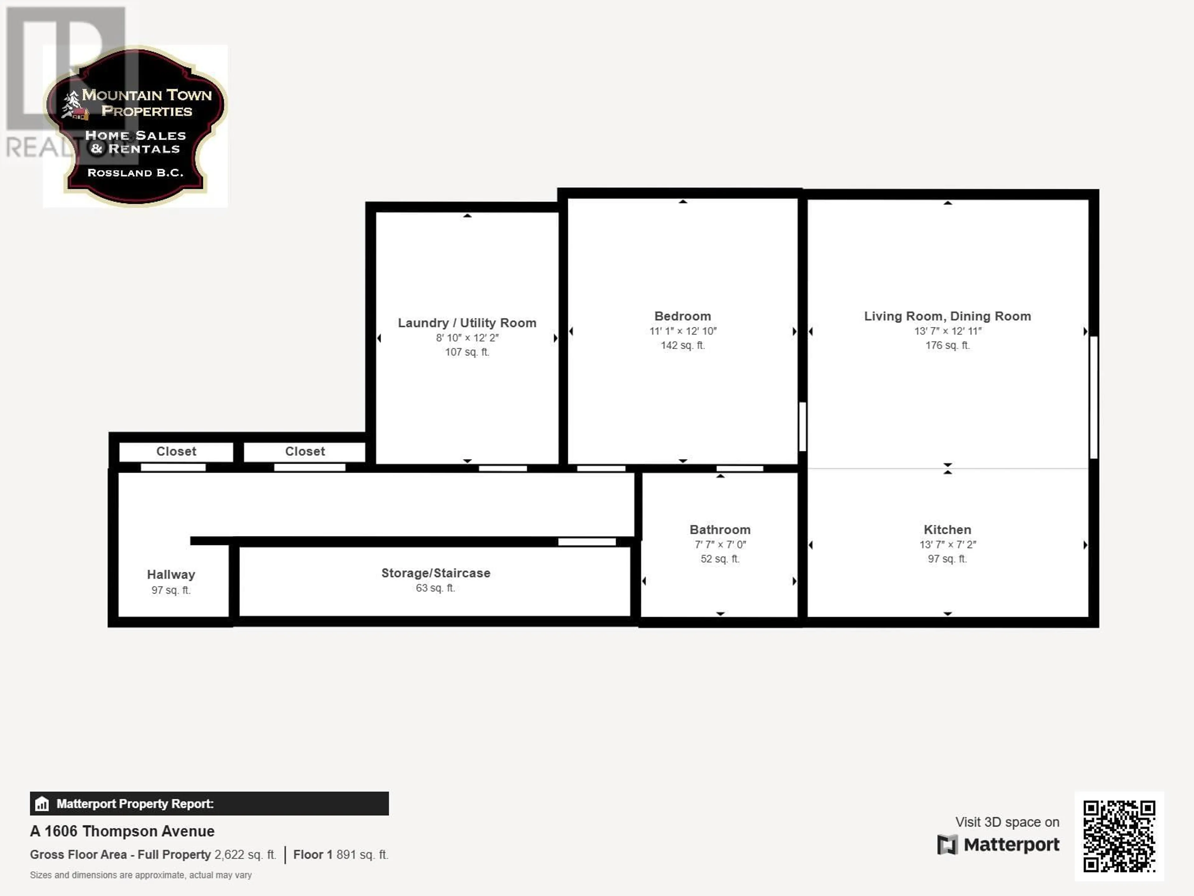 Floor plan for A - 1606 THOMPSON AVENUE, Rossland British Columbia V0G1Y0