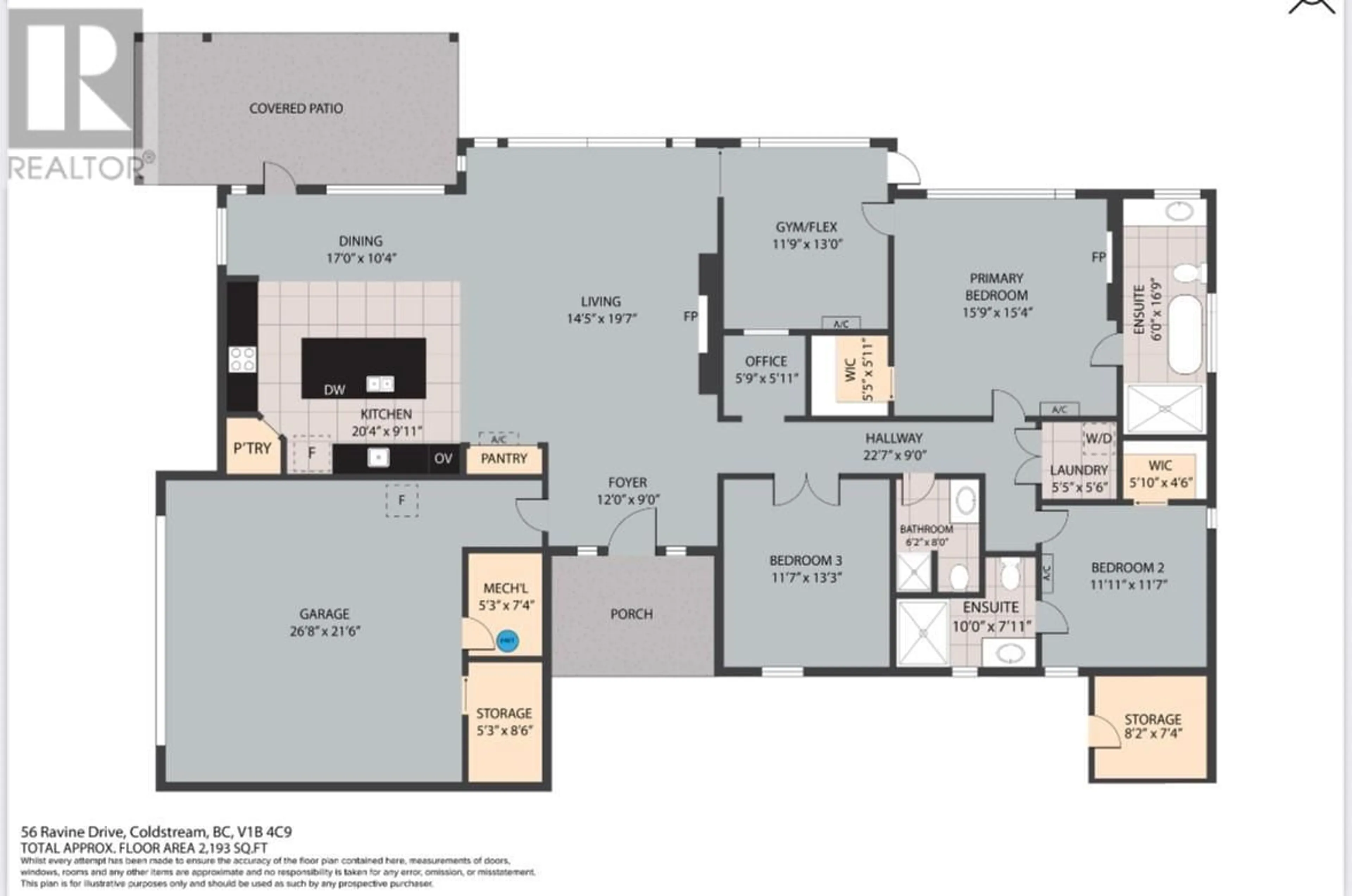 Floor plan for 56 RAVINE DRIVE, Coldstream British Columbia V1B4C9