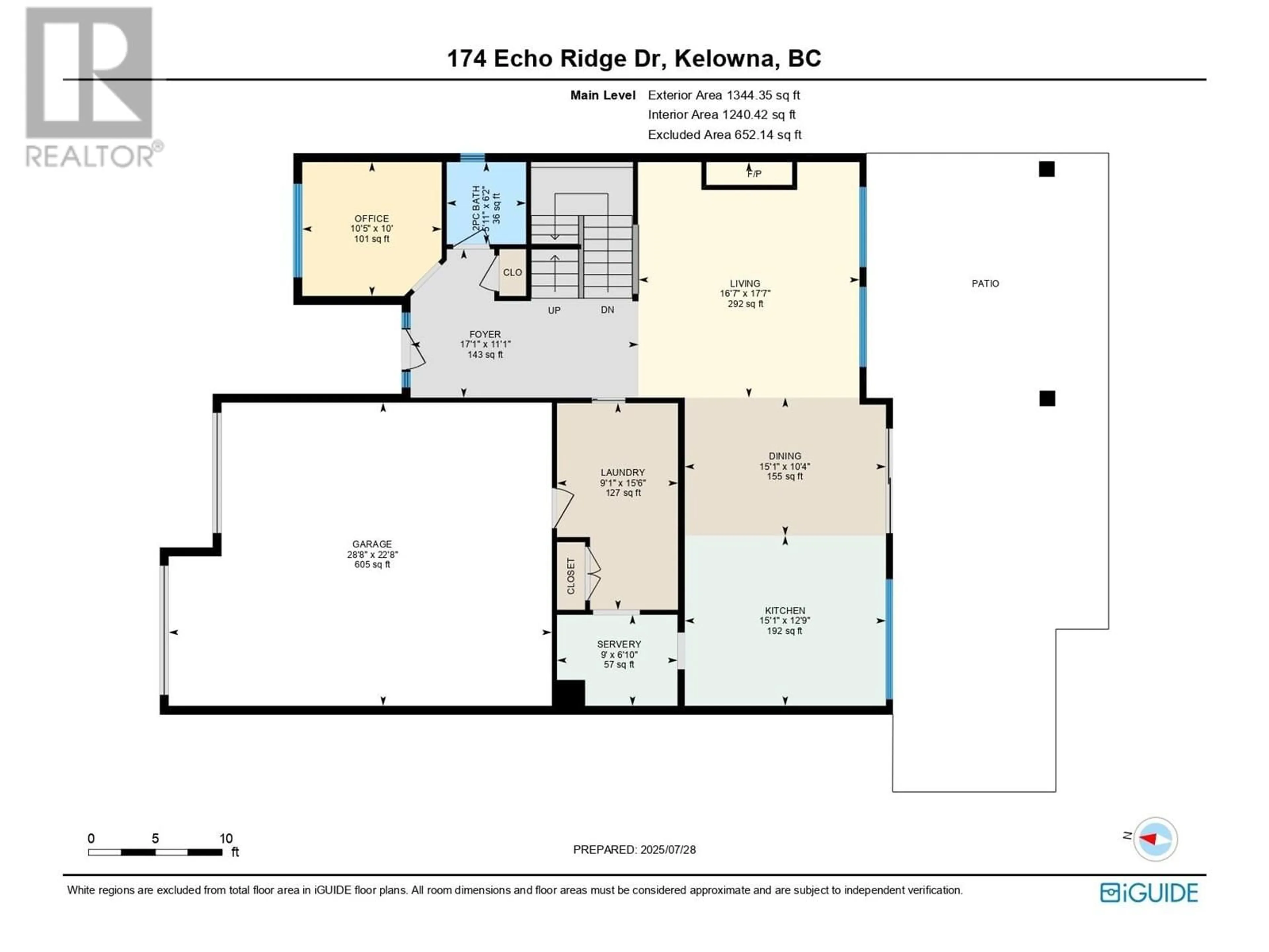 Floor plan for 174 ECHO RIDGE DRIVE, Kelowna British Columbia V1V0C9