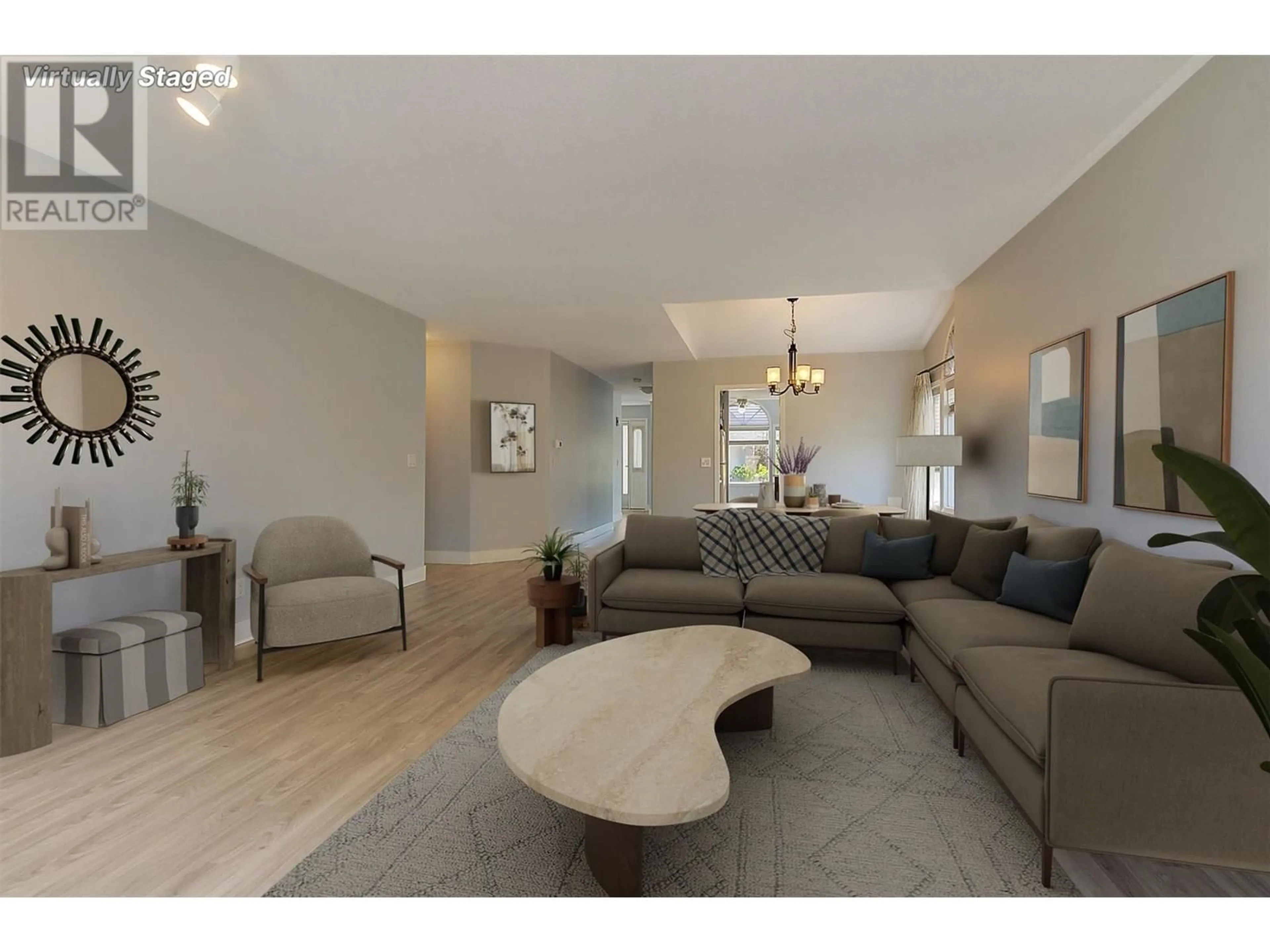 Living room with furniture, wood/laminate floor for 38 - 1020 LANFRANCO ROAD, Kelowna British Columbia V1W3W6