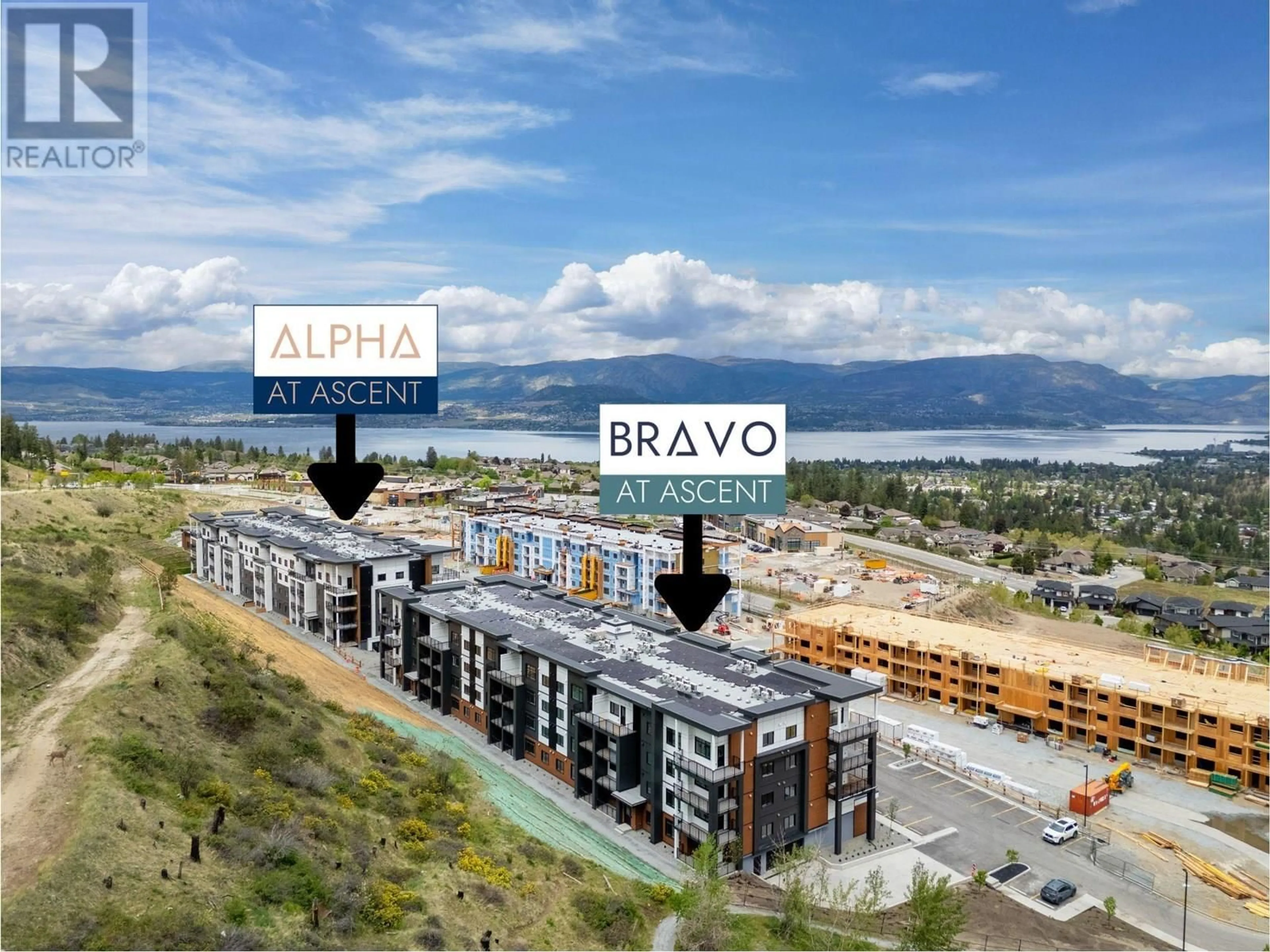 A pic from outside/outdoor area/front of a property/back of a property/a pic from drone, unknown for 310 - 1057 FROST ROAD, Kelowna British Columbia V1W0G7
