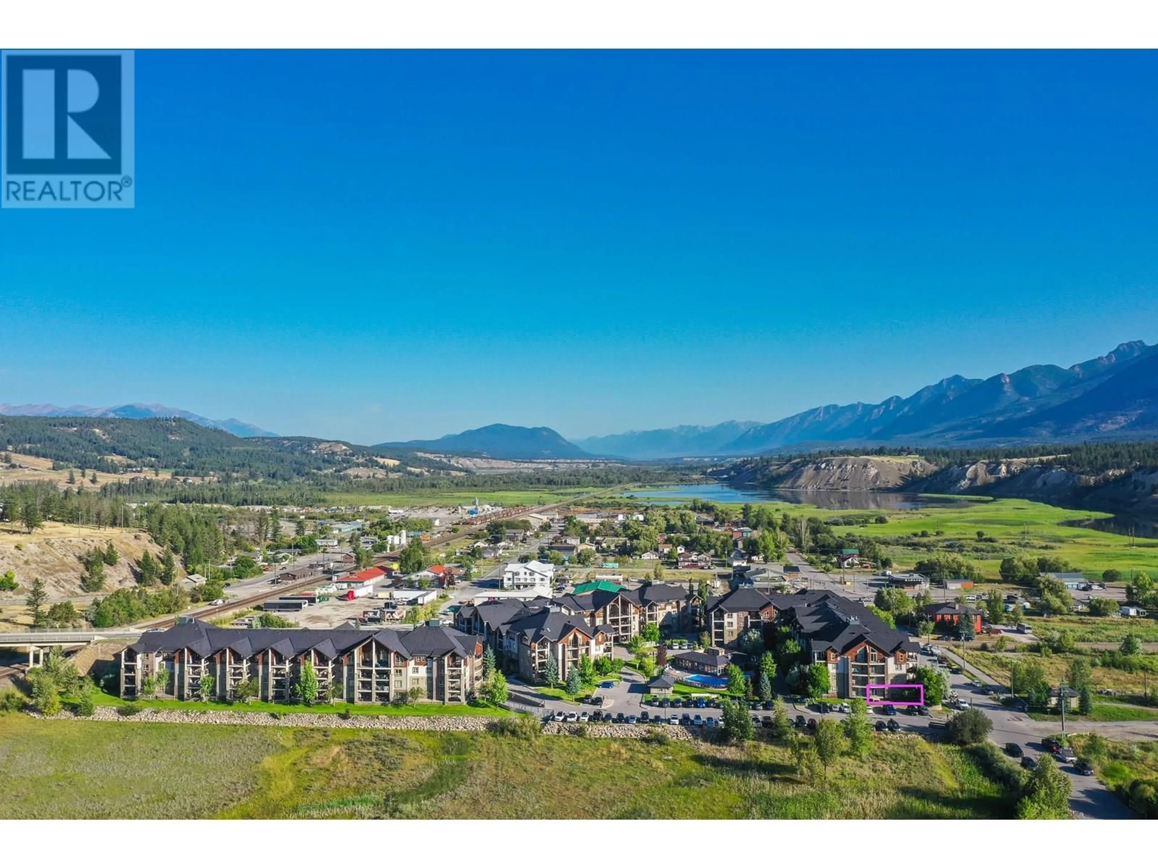 A pic from outside/outdoor area/front of a property/back of a property/a pic from drone, mountain view for 2114 - 205 THIRD AVENUE, Invermere British Columbia V0A1K7