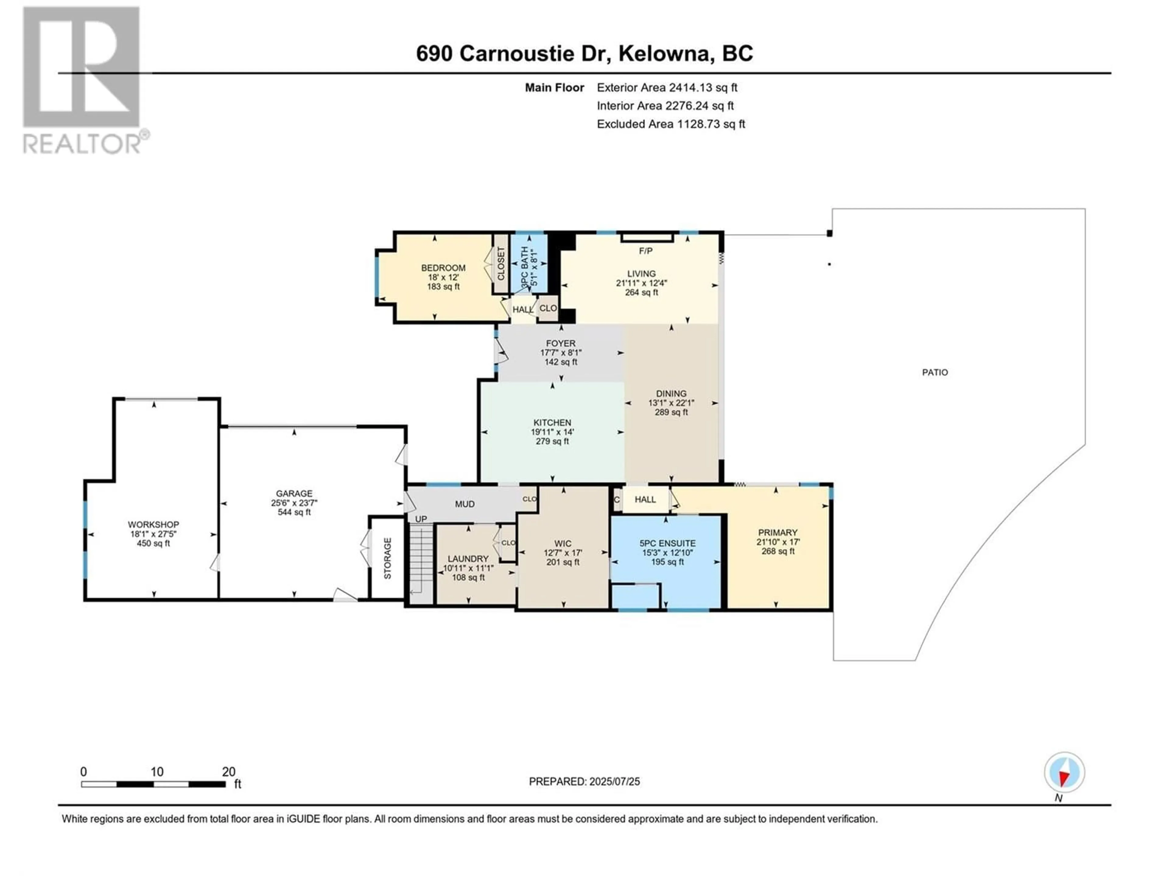 Floor plan for 690 CARNOUSTIE DRIVE, Kelowna British Columbia V1P1V2