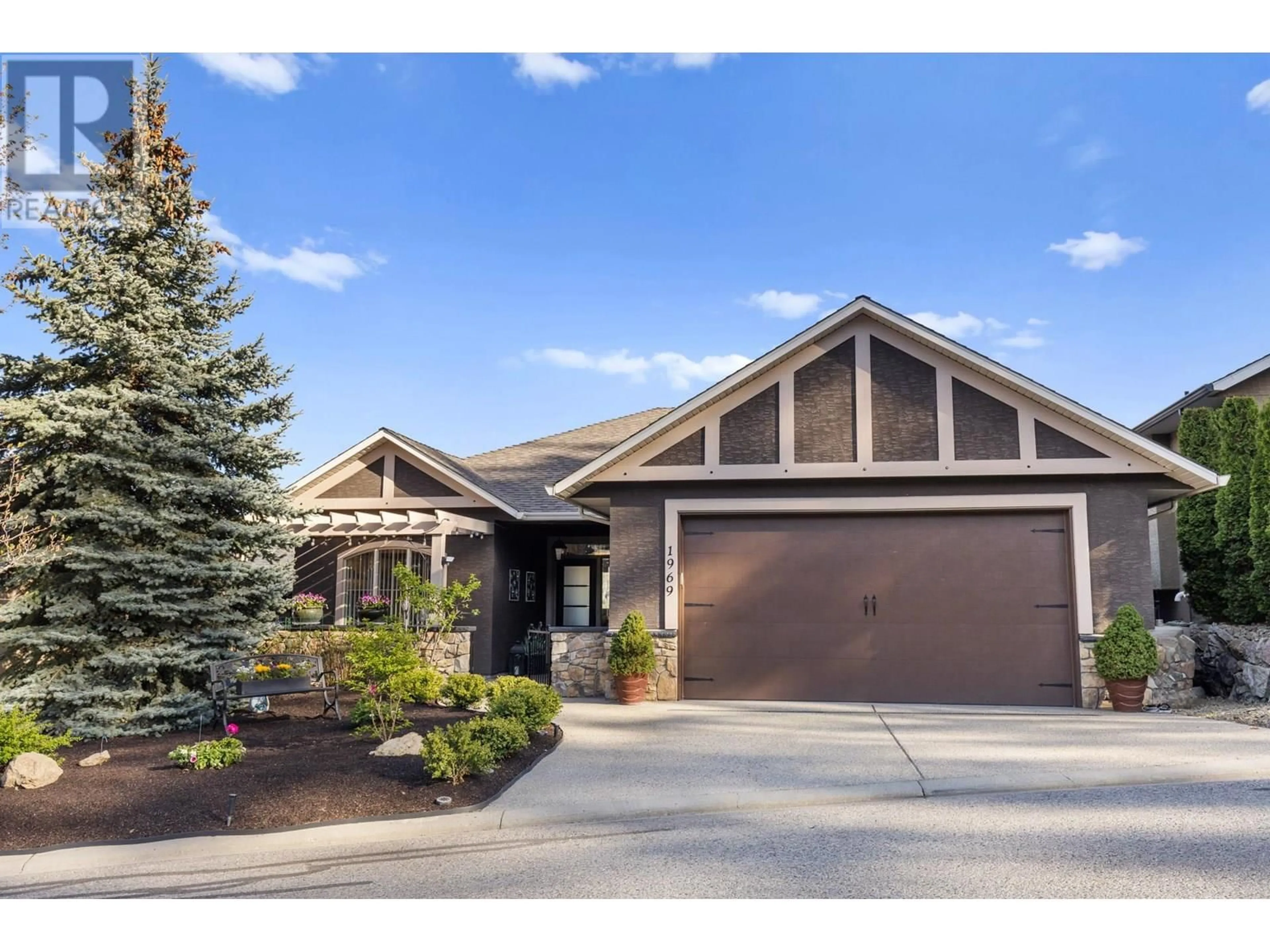Home with brick exterior material, street for 1969 CORNERSTONE DRIVE, West Kelowna British Columbia V4T2Y3