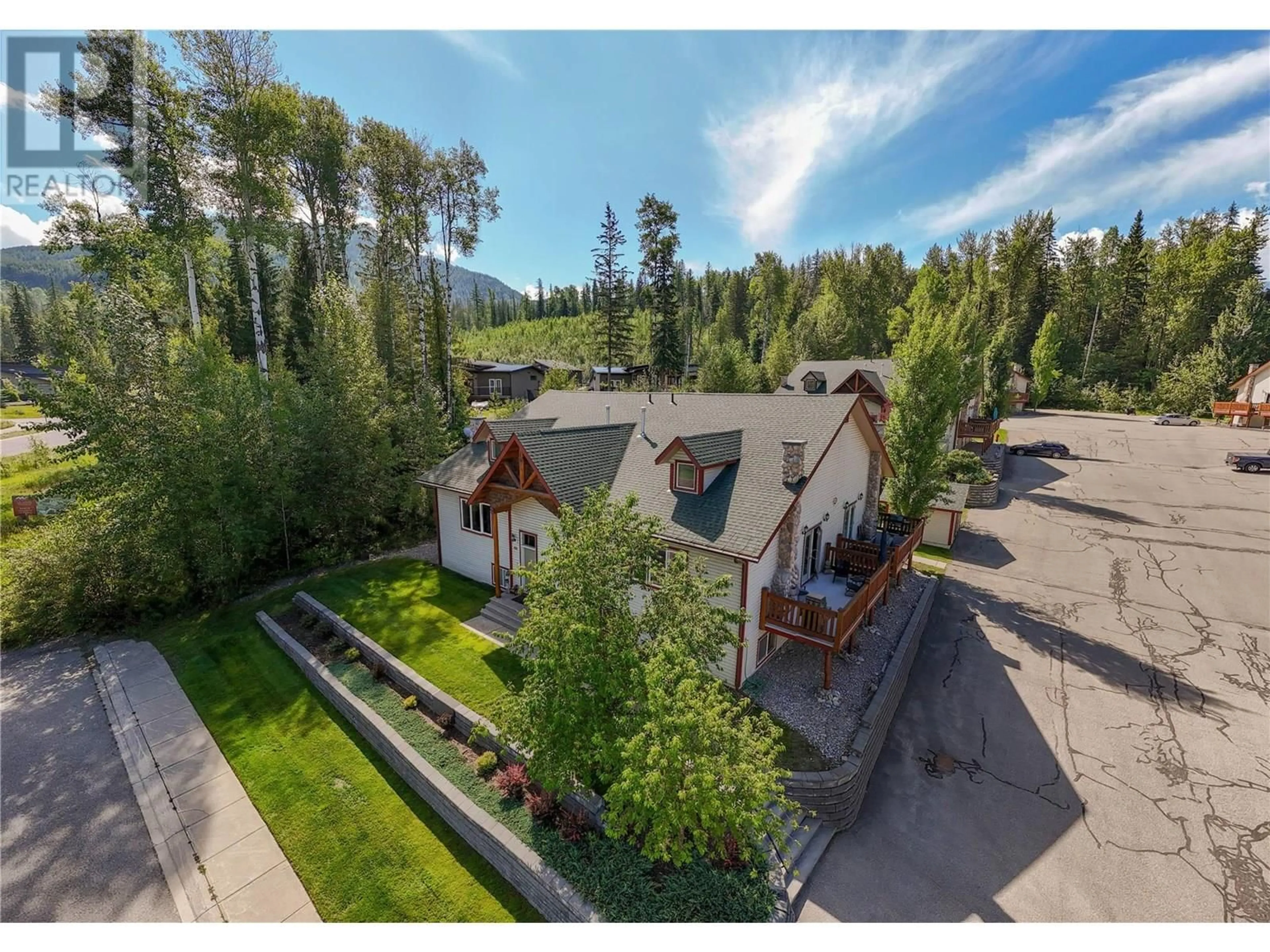 A pic from outside/outdoor area/front of a property/back of a property/a pic from drone, mountain view for 1A SPRUCE PLACE, Fernie British Columbia V0B1M4
