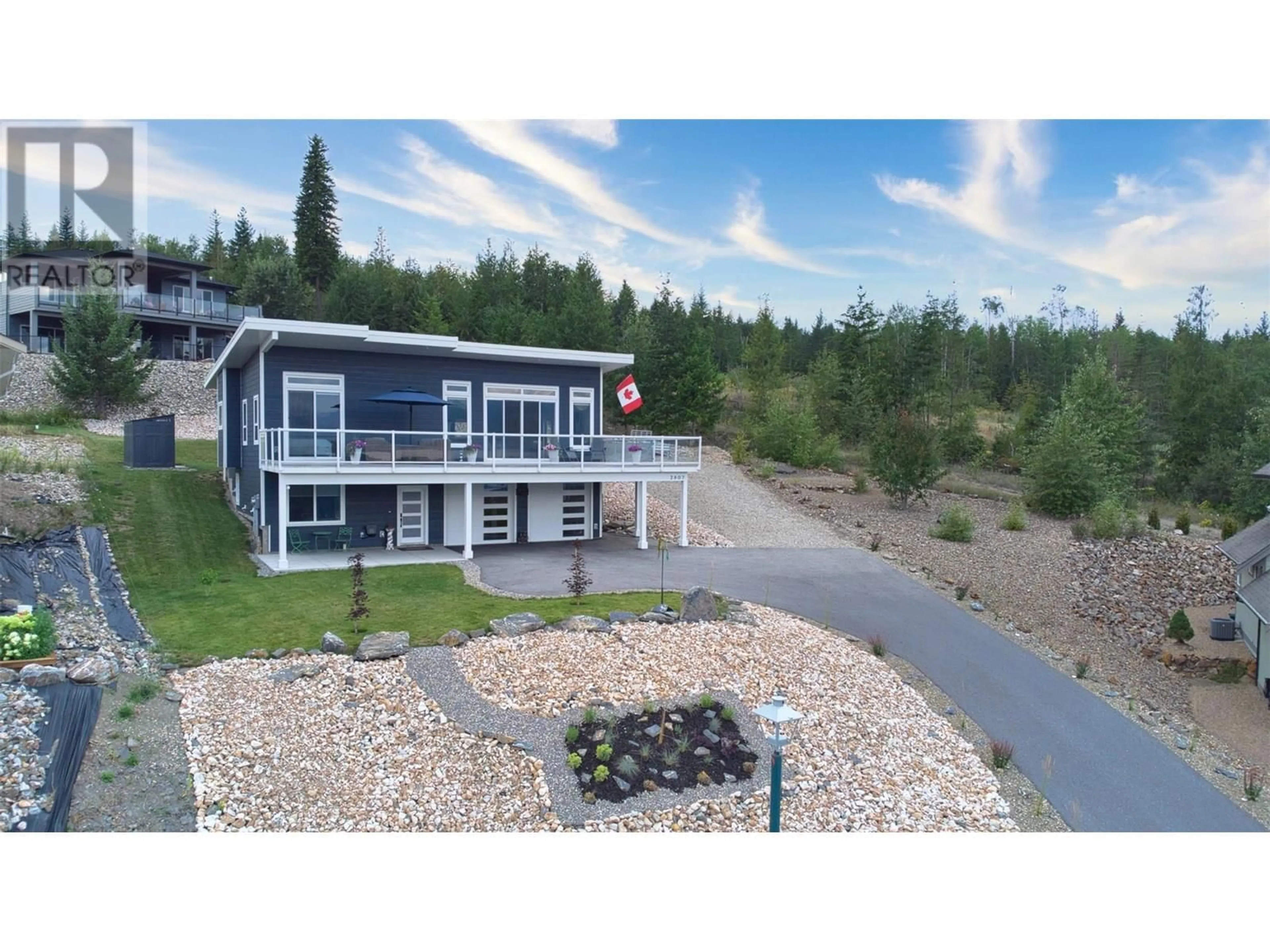 A pic from outside/outdoor area/front of a property/back of a property/a pic from drone, water/lake/river/ocean view for 2607 ST ANDREWS STREET, Blind Bay British Columbia V0E1H2