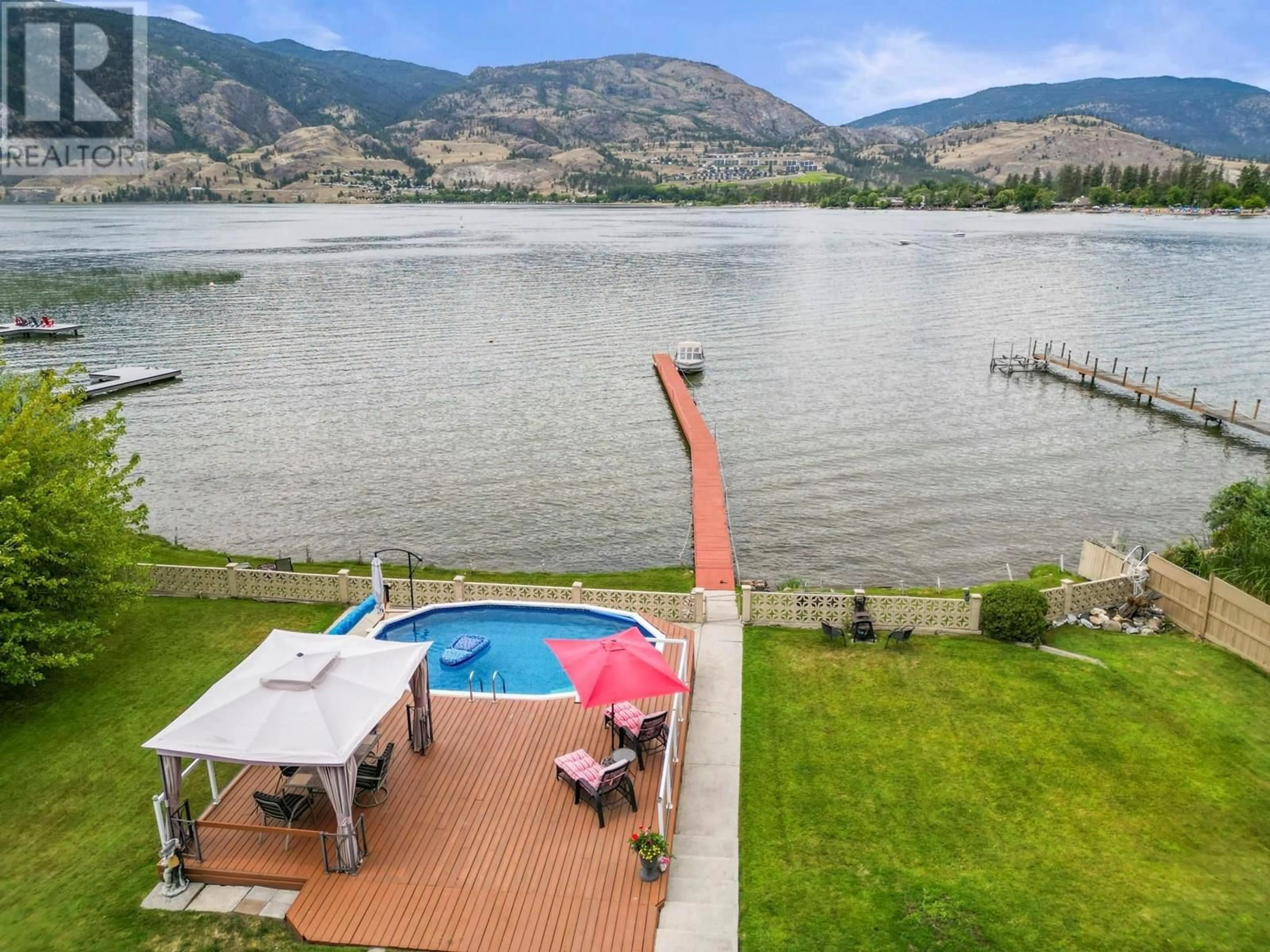 Patio, water/lake/river/ocean view for 3939 LAKESIDE ROAD, Penticton British Columbia V2A8W1
