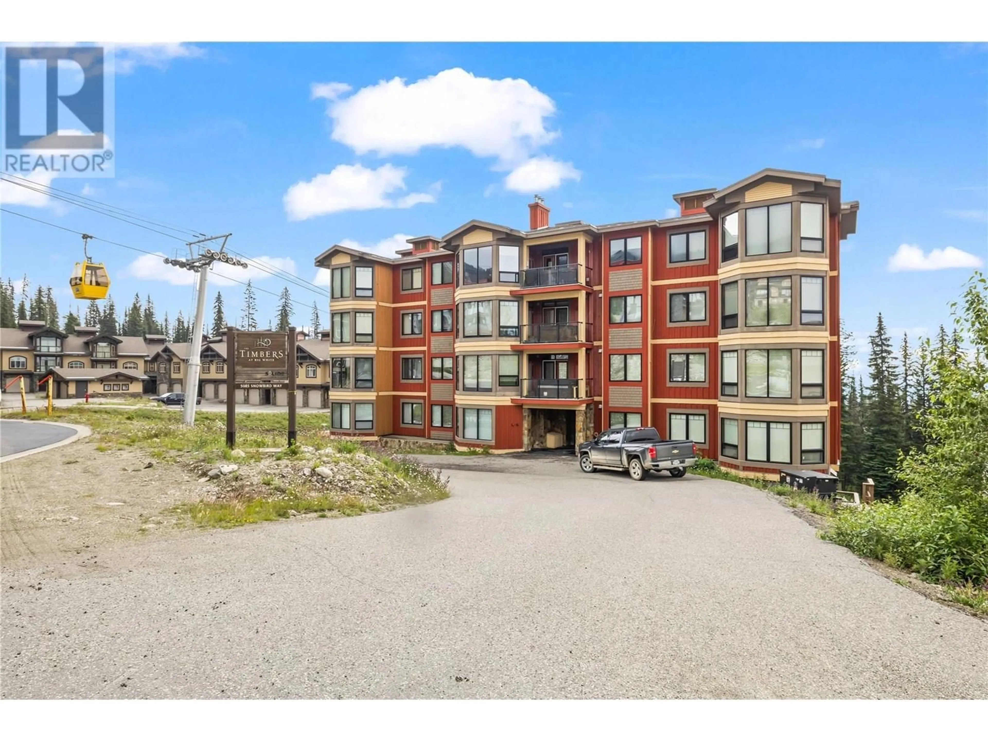 A pic from outside/outdoor area/front of a property/back of a property/a pic from drone, unknown for 101 - 5085 SNOWBIRD WAY, Big White British Columbia V1P1P3