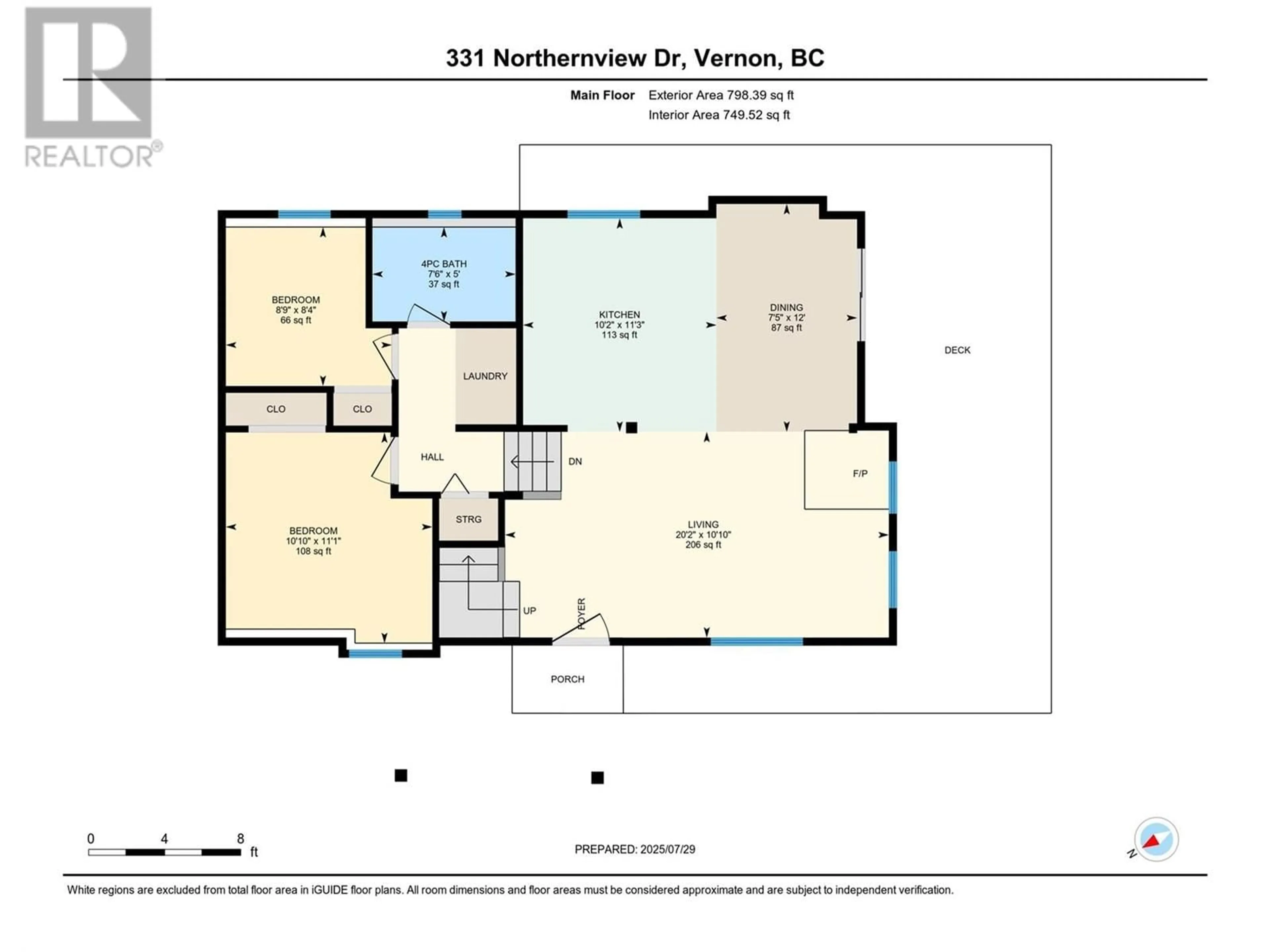 Floor plan for 322 NORTHERN VIEW DRIVE, Vernon British Columbia V1H2C3