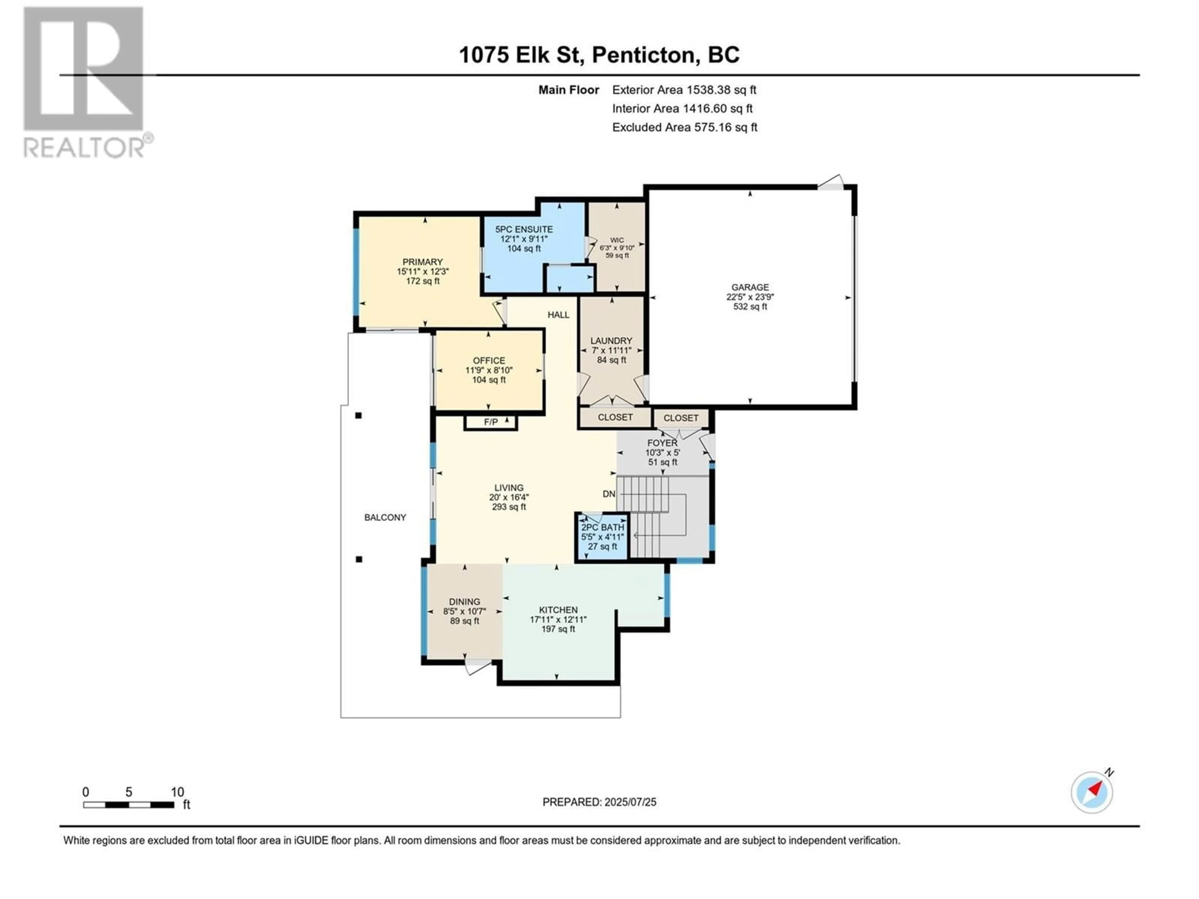 Floor plan for 1075 ELK STREET, Penticton British Columbia V2A0C9