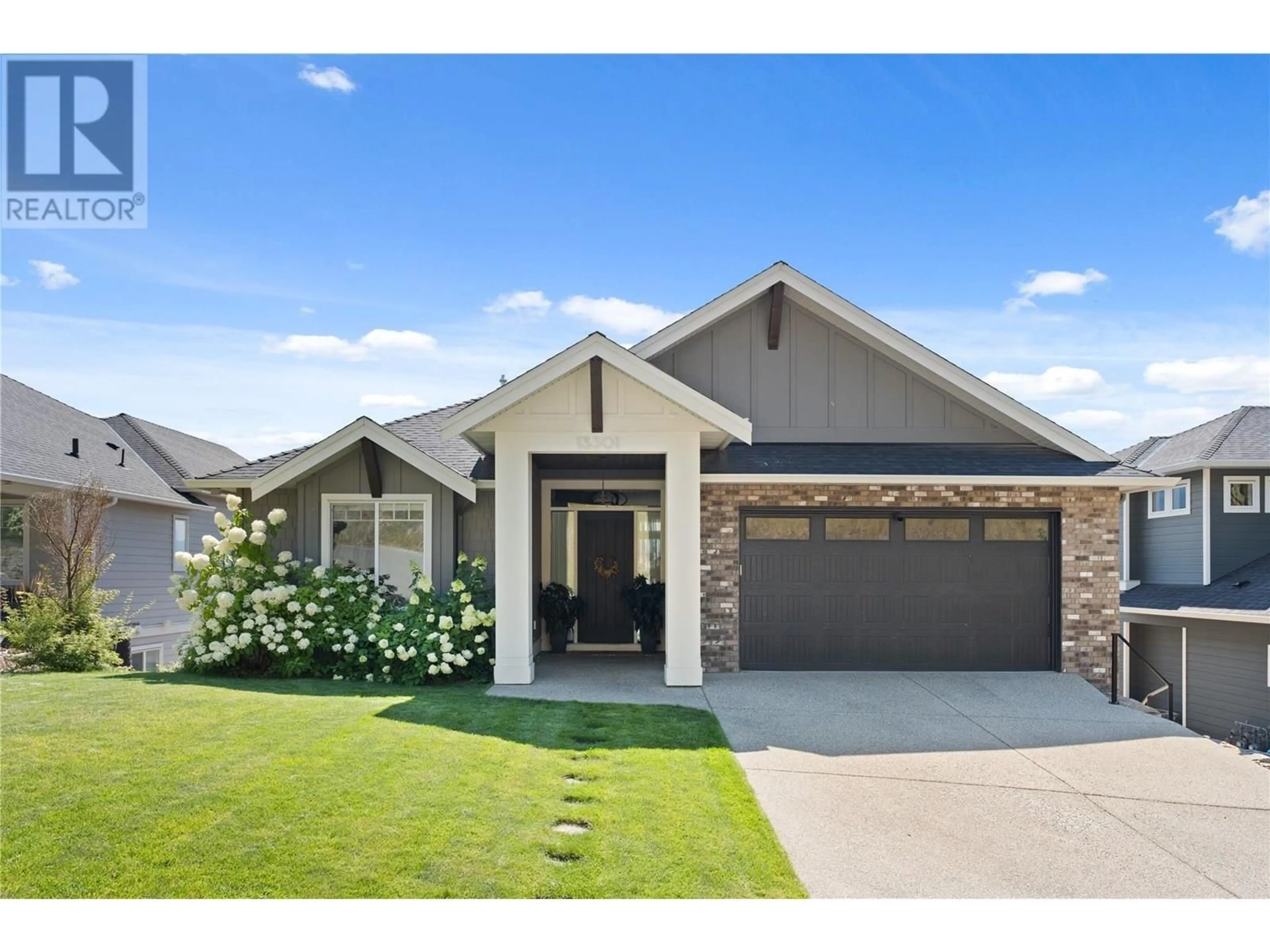 Home with brick exterior material, street for 13301 APEX LANE, Lake Country British Columbia V4V2W3