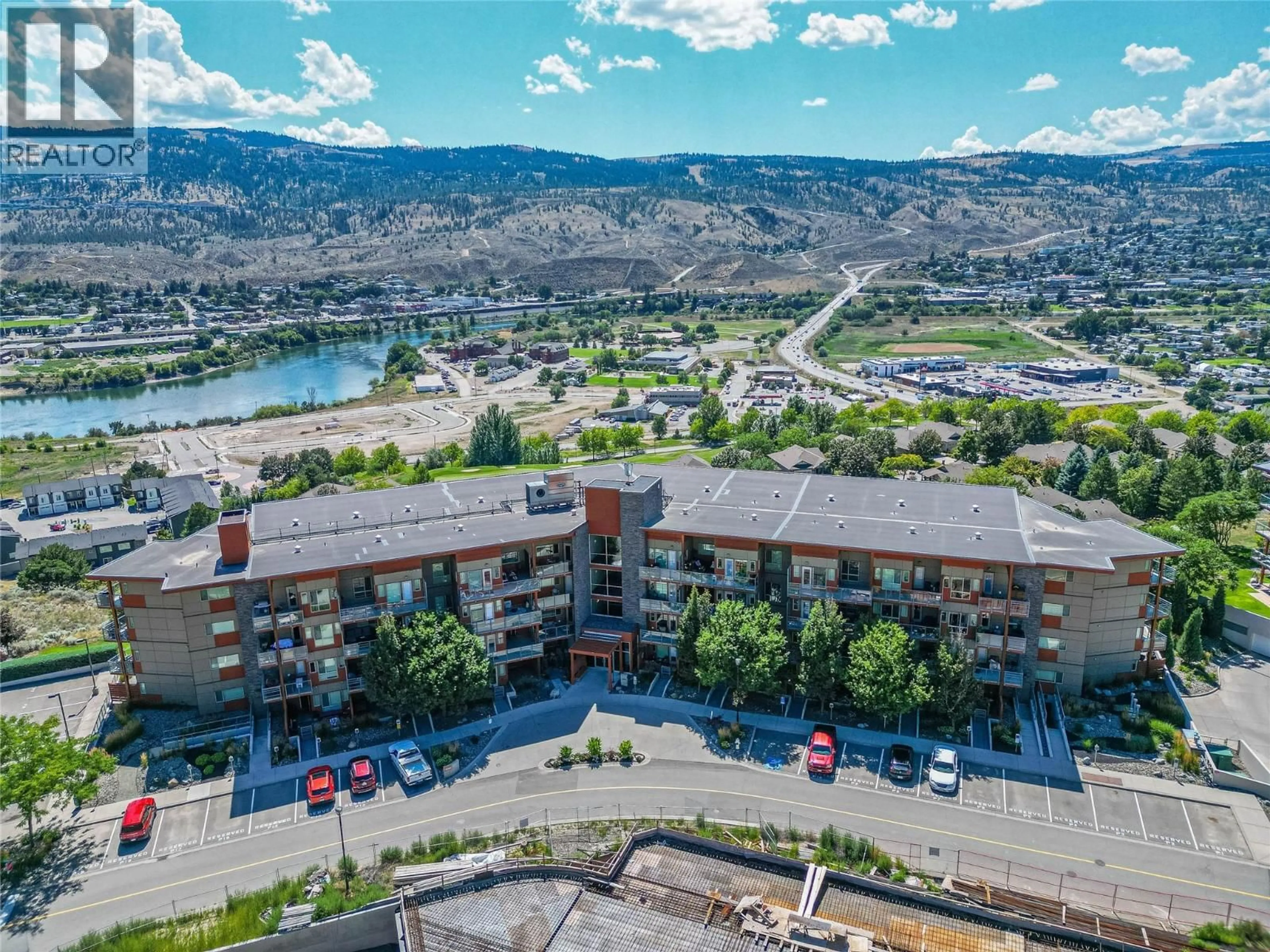 A pic from outside/outdoor area/front of a property/back of a property/a pic from drone, mountain view for 3312 - 1040 TALASA COURT, Kamloops British Columbia V2H0C4