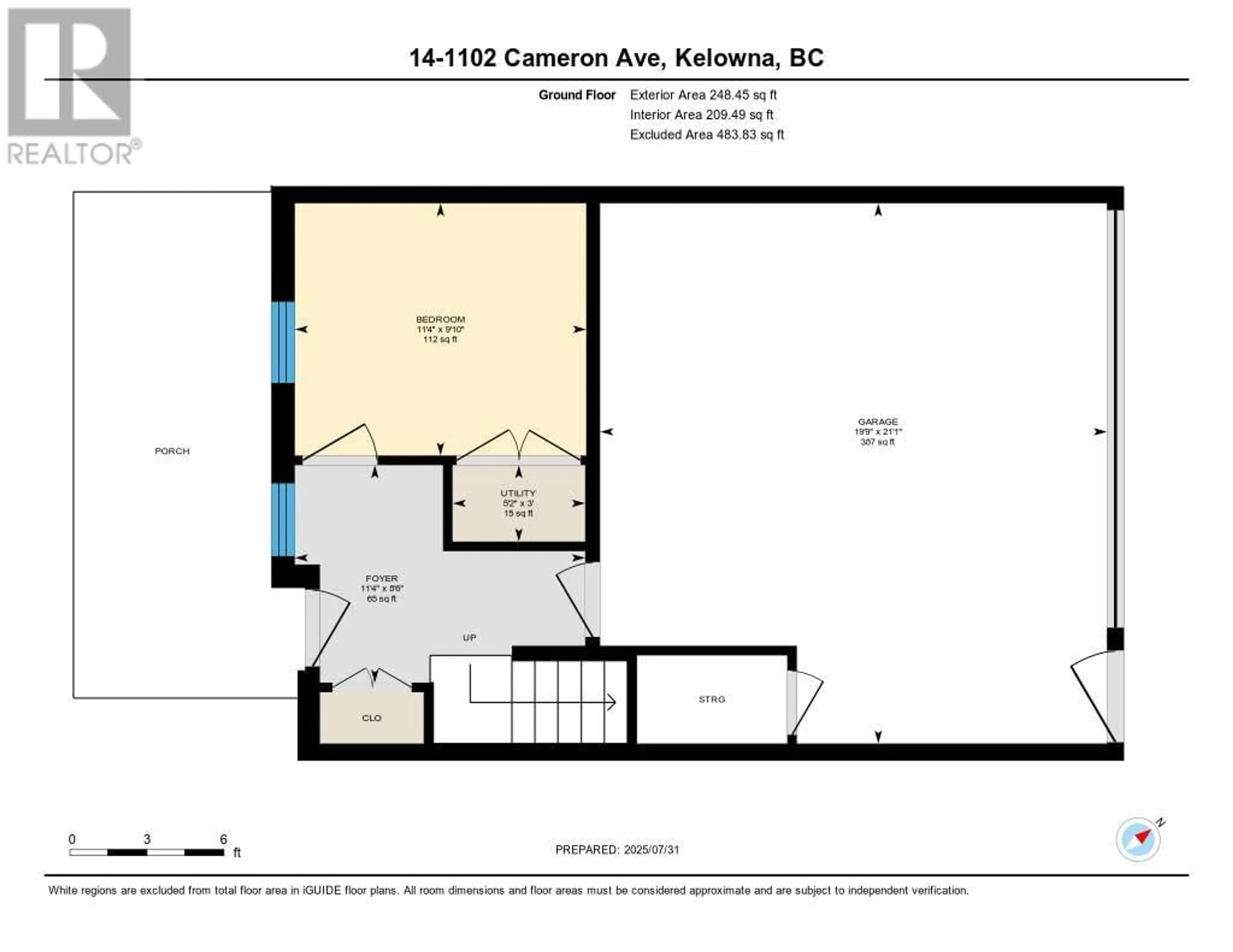 Floor plan for 14 - 1102 CAMERON AVENUE, Kelowna British Columbia V1Y0B2