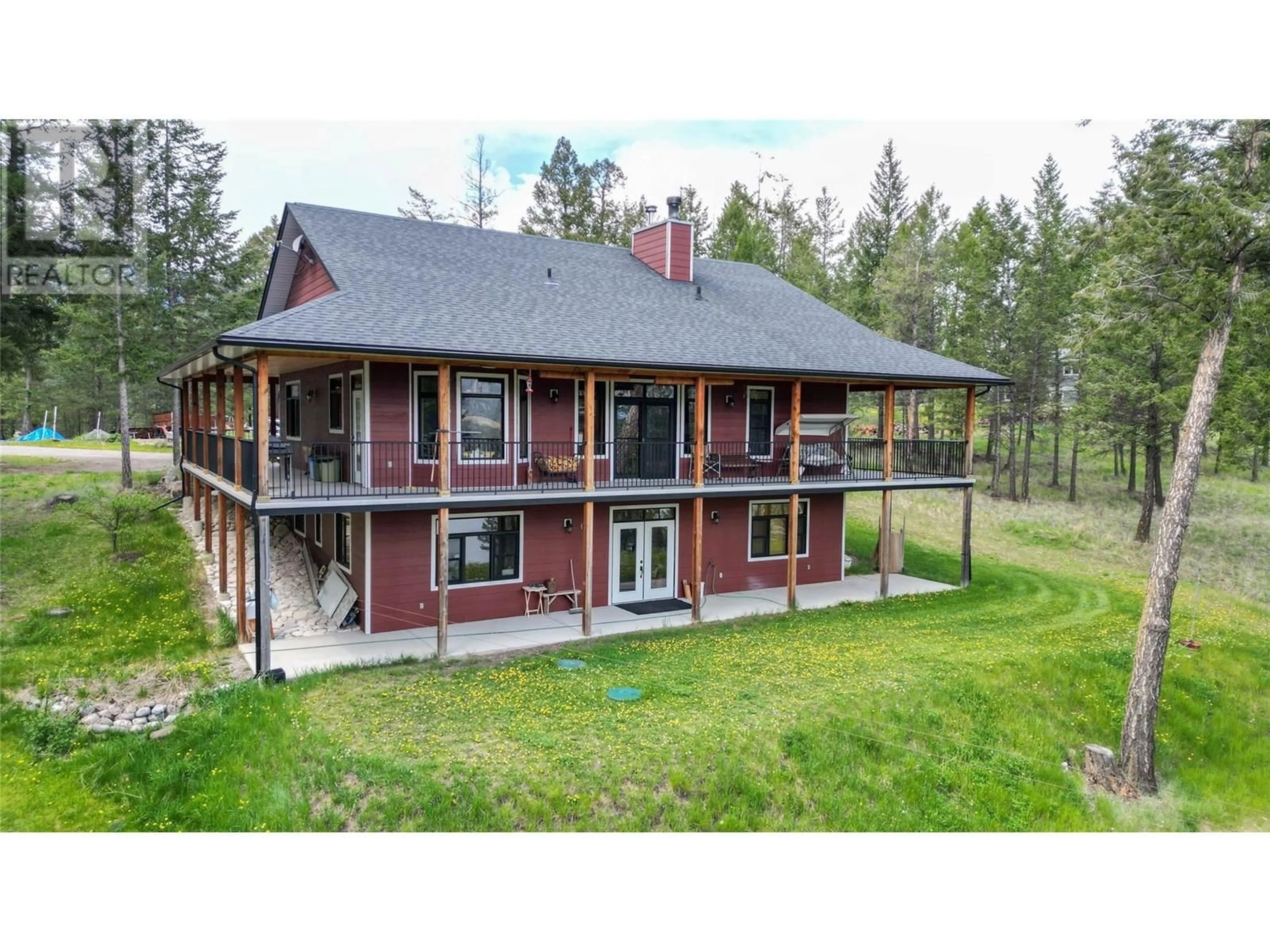 A pic from outside/outdoor area/front of a property/back of a property/a pic from drone, building for 4197 COY ROAD, Invermere British Columbia V0A1K4