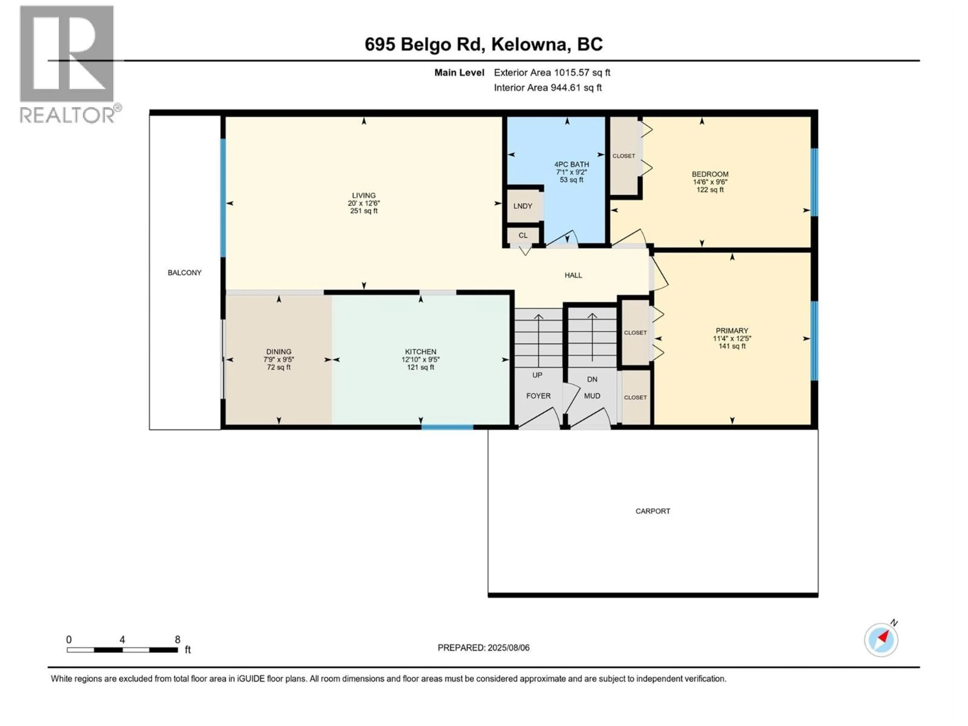 Floor plan for 695 BELGO ROAD, Kelowna British Columbia V1X3A6