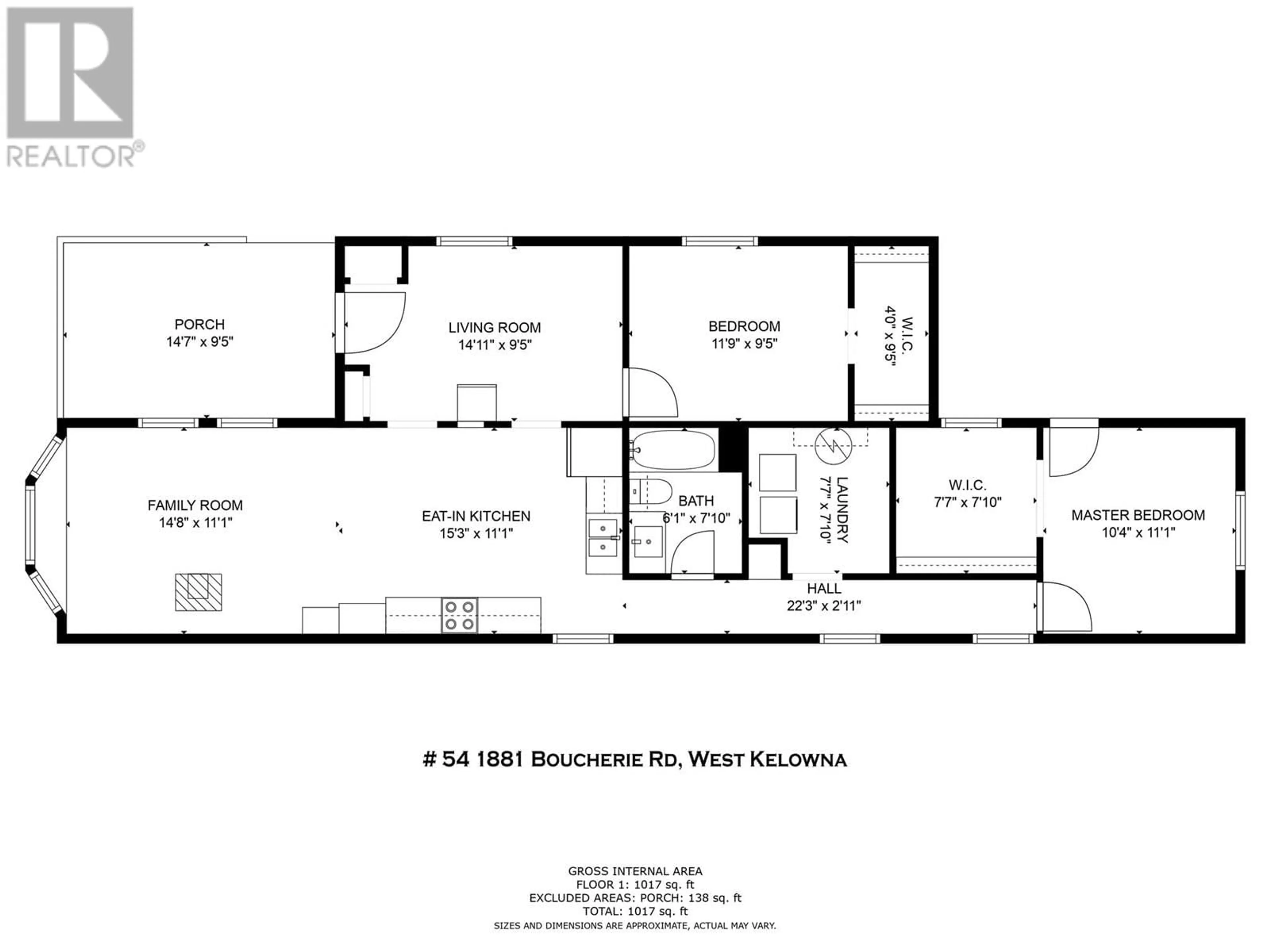 Floor plan for 54 - 1881 BOUCHERIE ROAD, West Kelowna British Columbia V4T0C9