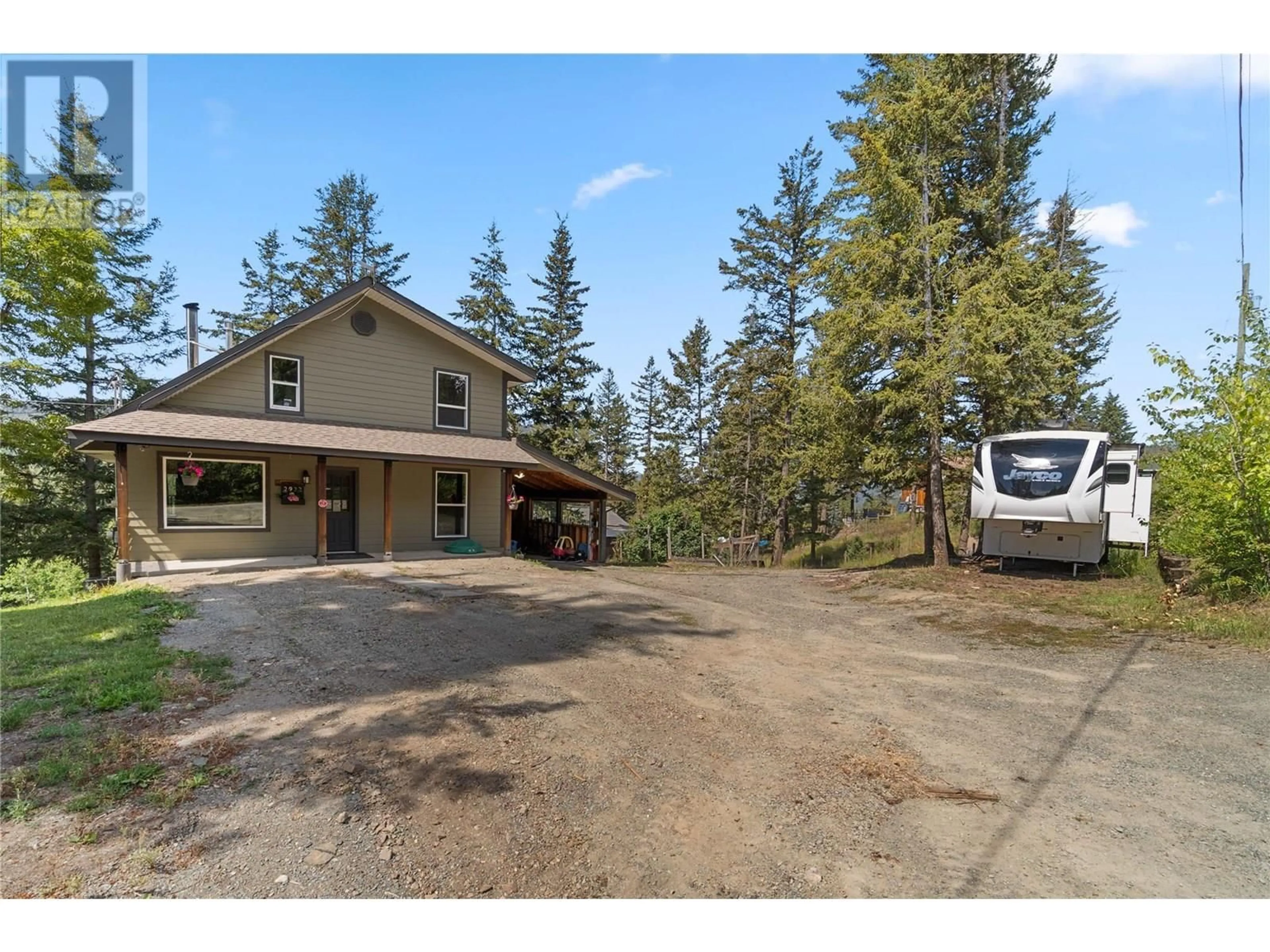 A pic from outside/outdoor area/front of a property/back of a property/a pic from drone, street for 2932 PIVA ROAD, Kamloops British Columbia V0E3E1