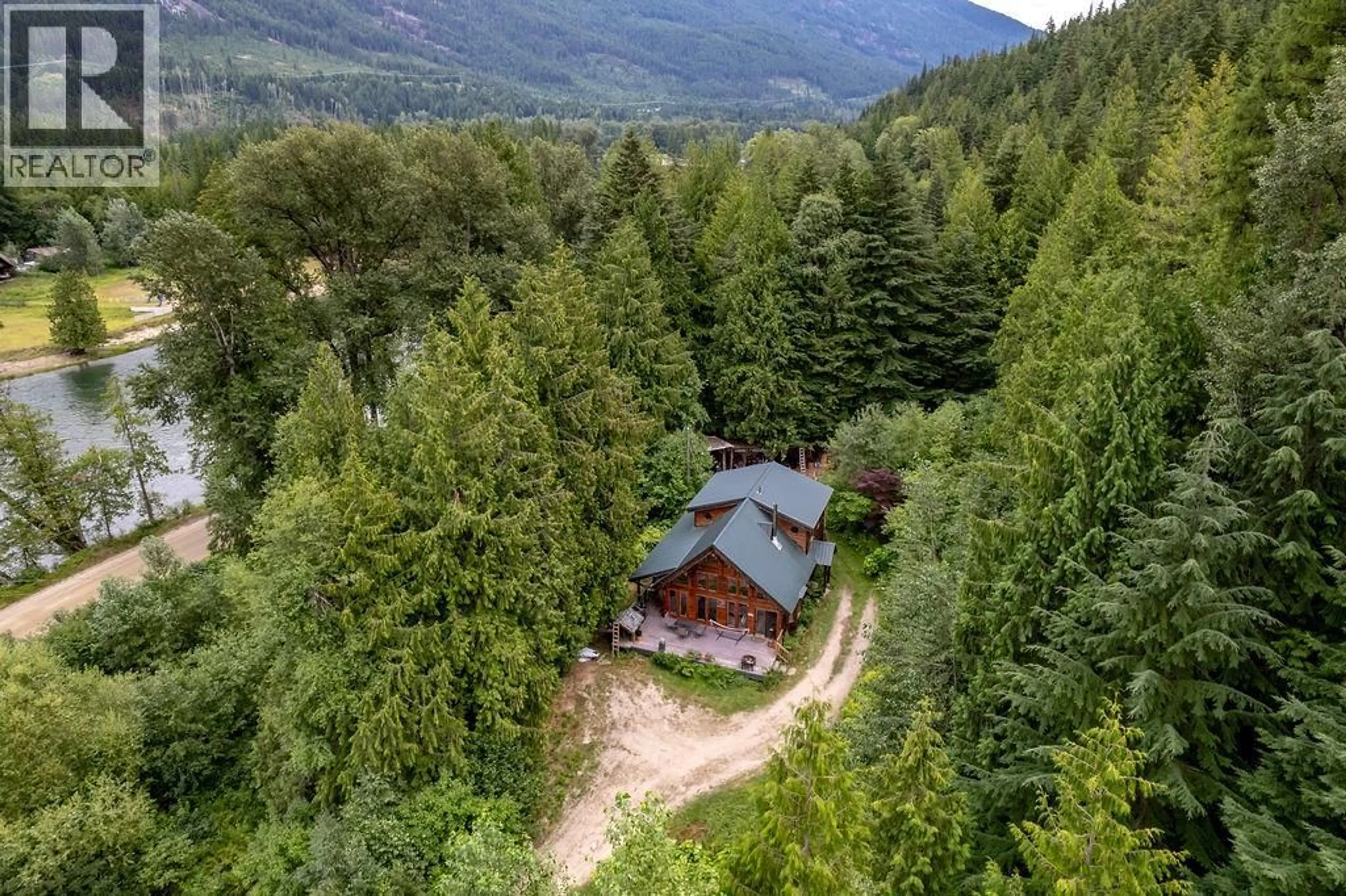 A pic from outside/outdoor area/front of a property/back of a property/a pic from drone, forest/trees view for 2987 SLOCAN VALLEY ROAD W ROAD, Slocan Park British Columbia V0G2E0