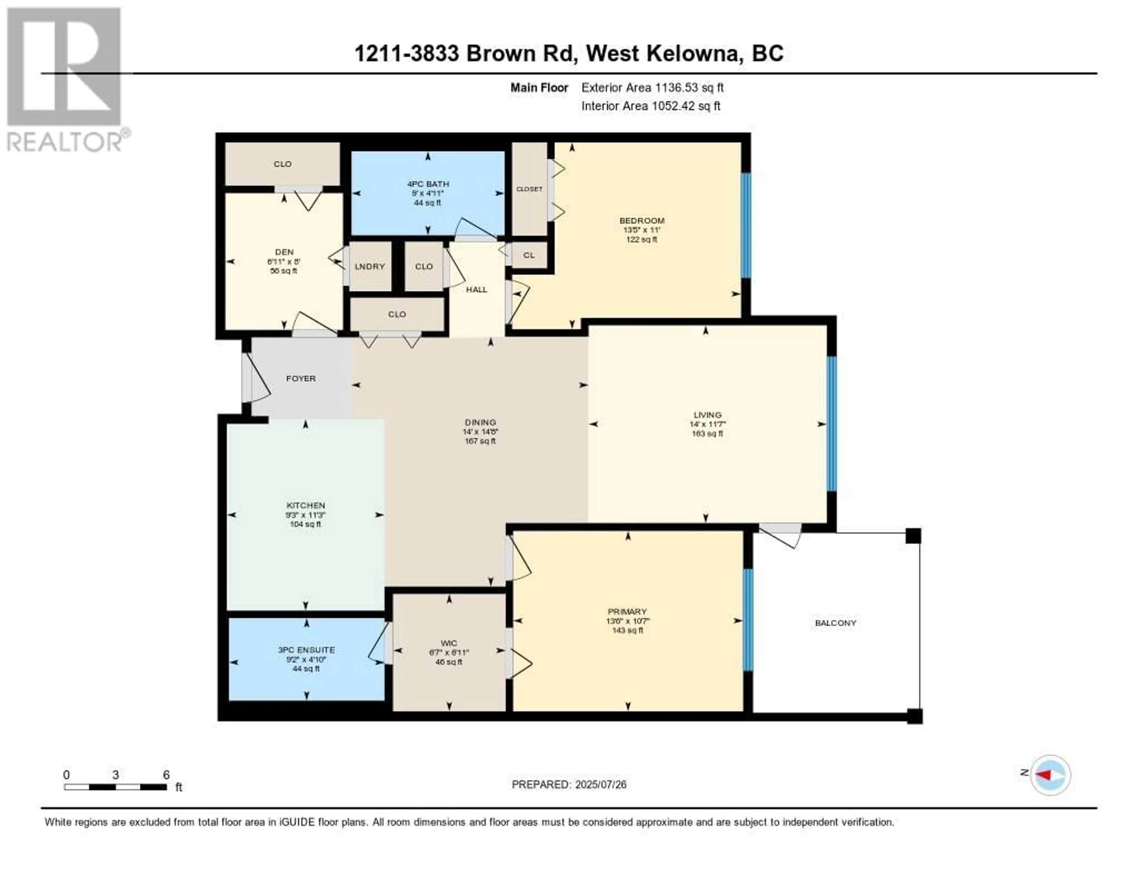 Floor plan for 1211 - 3833 BROWN ROAD, West Kelowna British Columbia V4T2J3