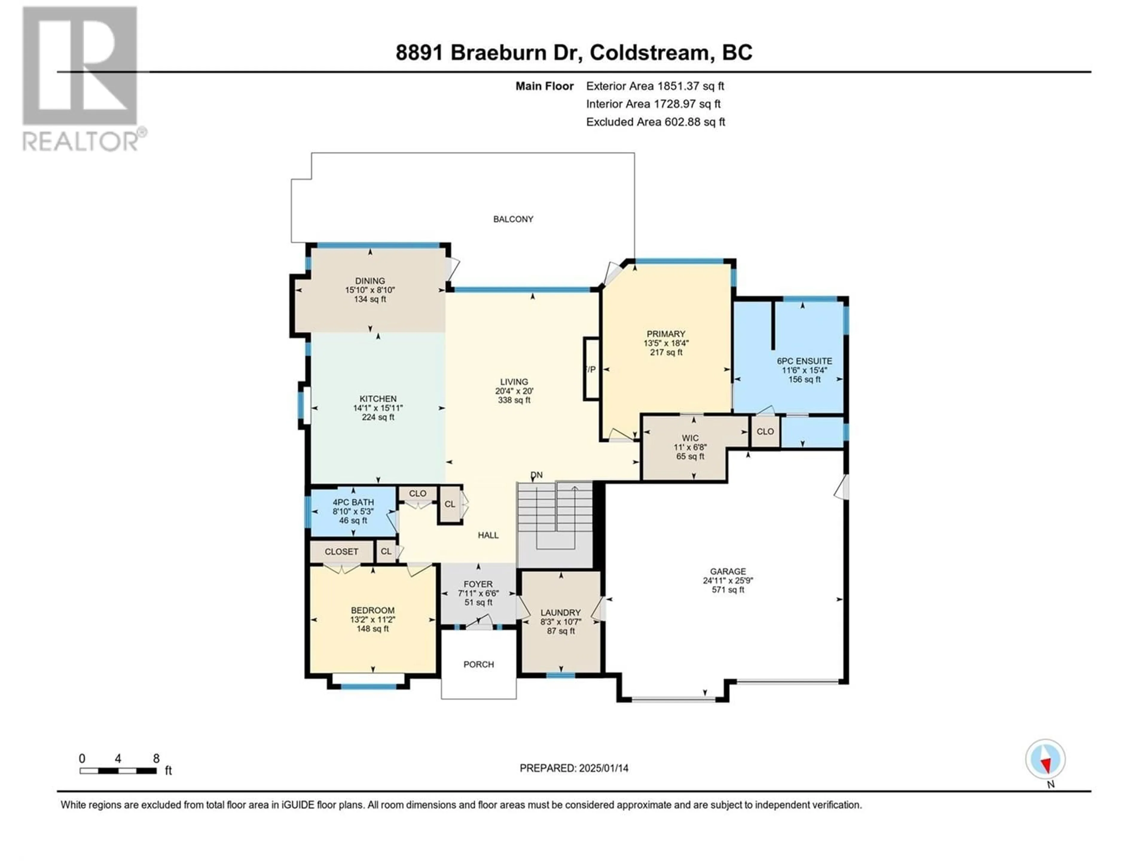 Floor plan for 8891 BRAEBURN DRIVE, Coldstream British Columbia V1B3W8
