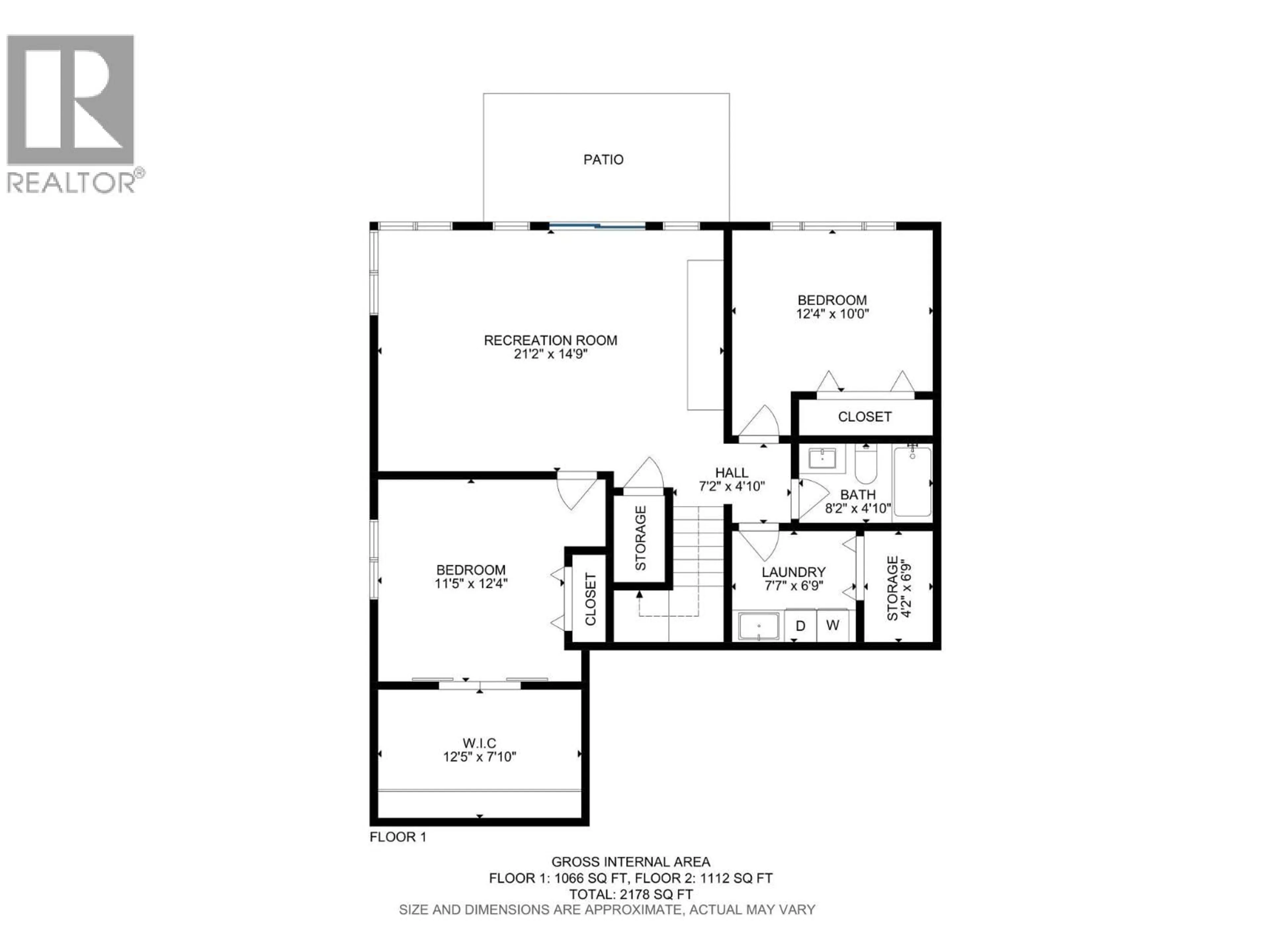 Floor plan for 11 - 1870 ROSEALEE LANE, West Kelowna British Columbia V1Z4E5