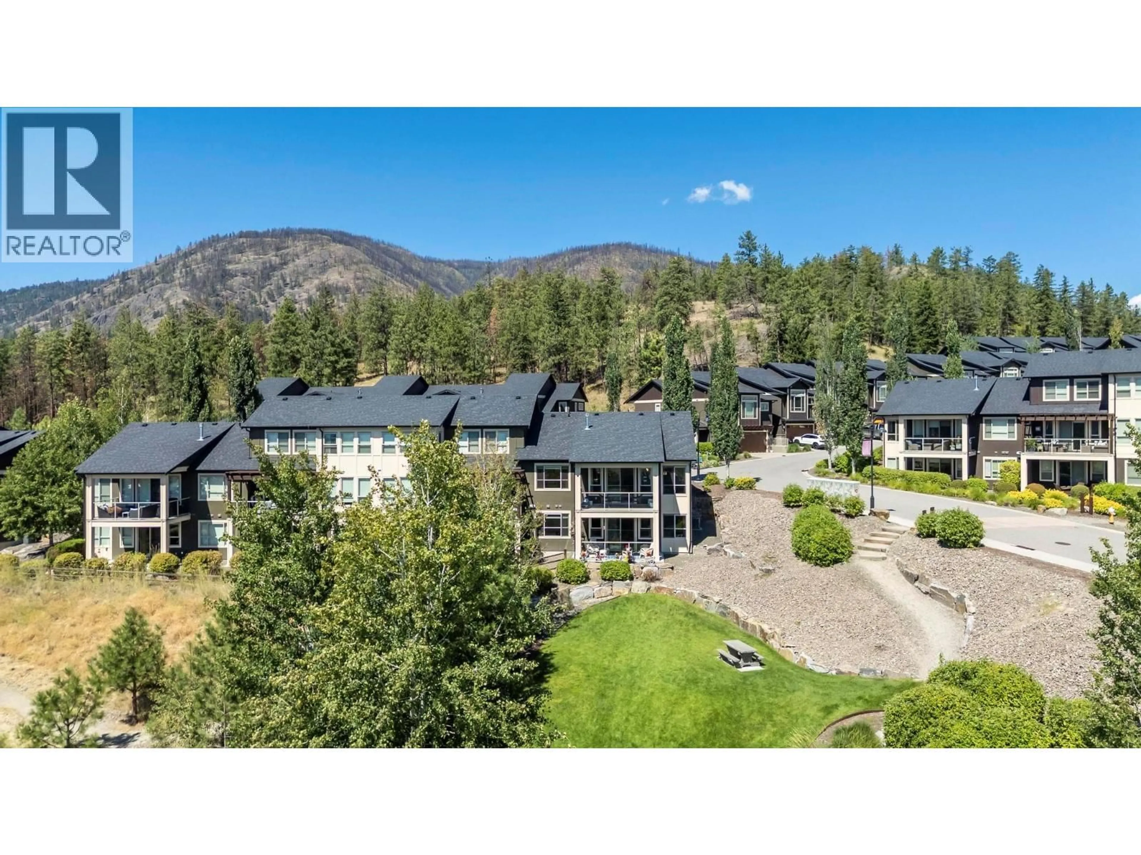 A pic from outside/outdoor area/front of a property/back of a property/a pic from drone, mountain view for 11 - 1870 ROSEALEE LANE, West Kelowna British Columbia V1Z4E5