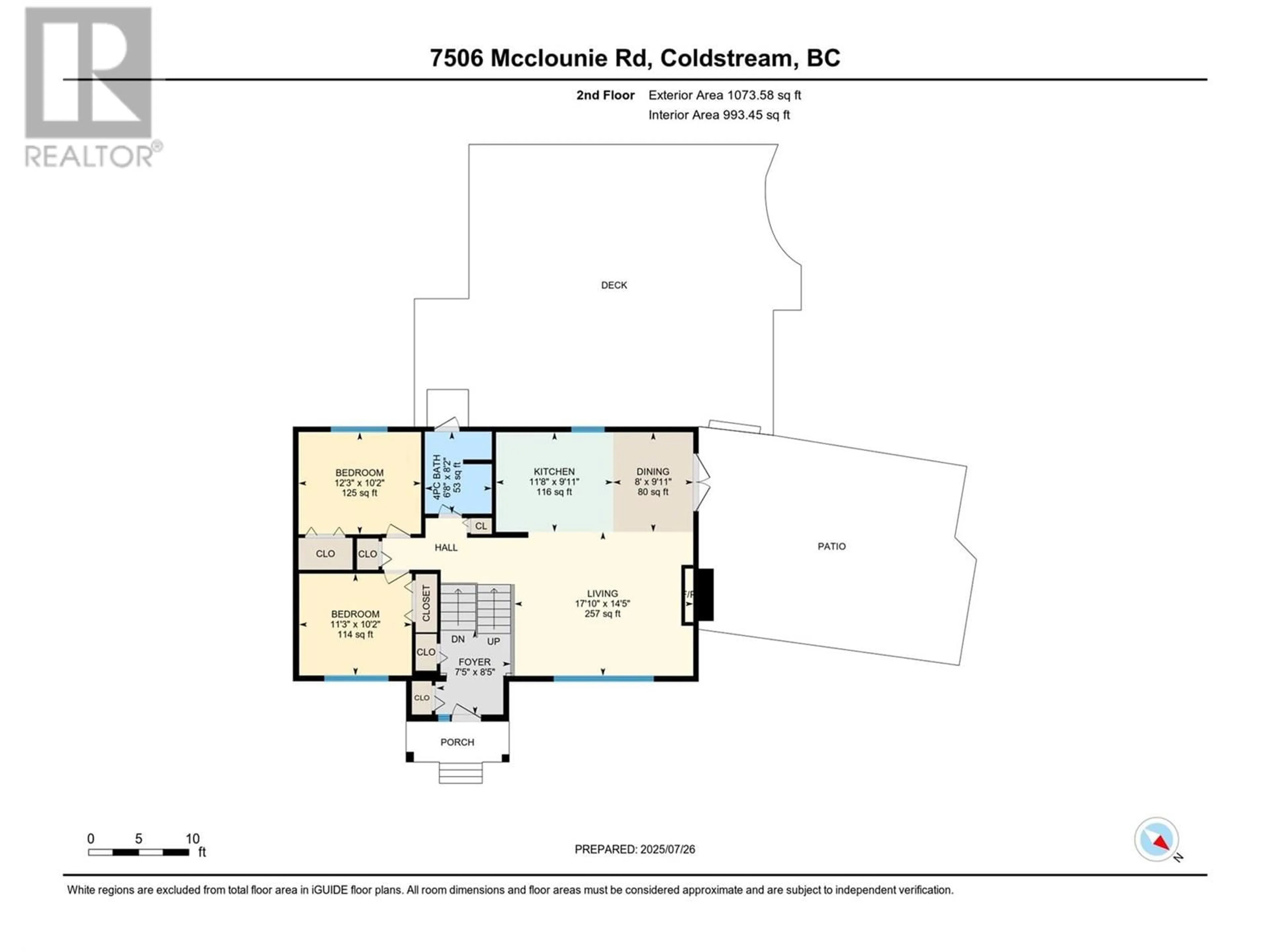 Floor plan for 7506 MCCLOUNIE ROAD, Coldstream British Columbia V1B1P7