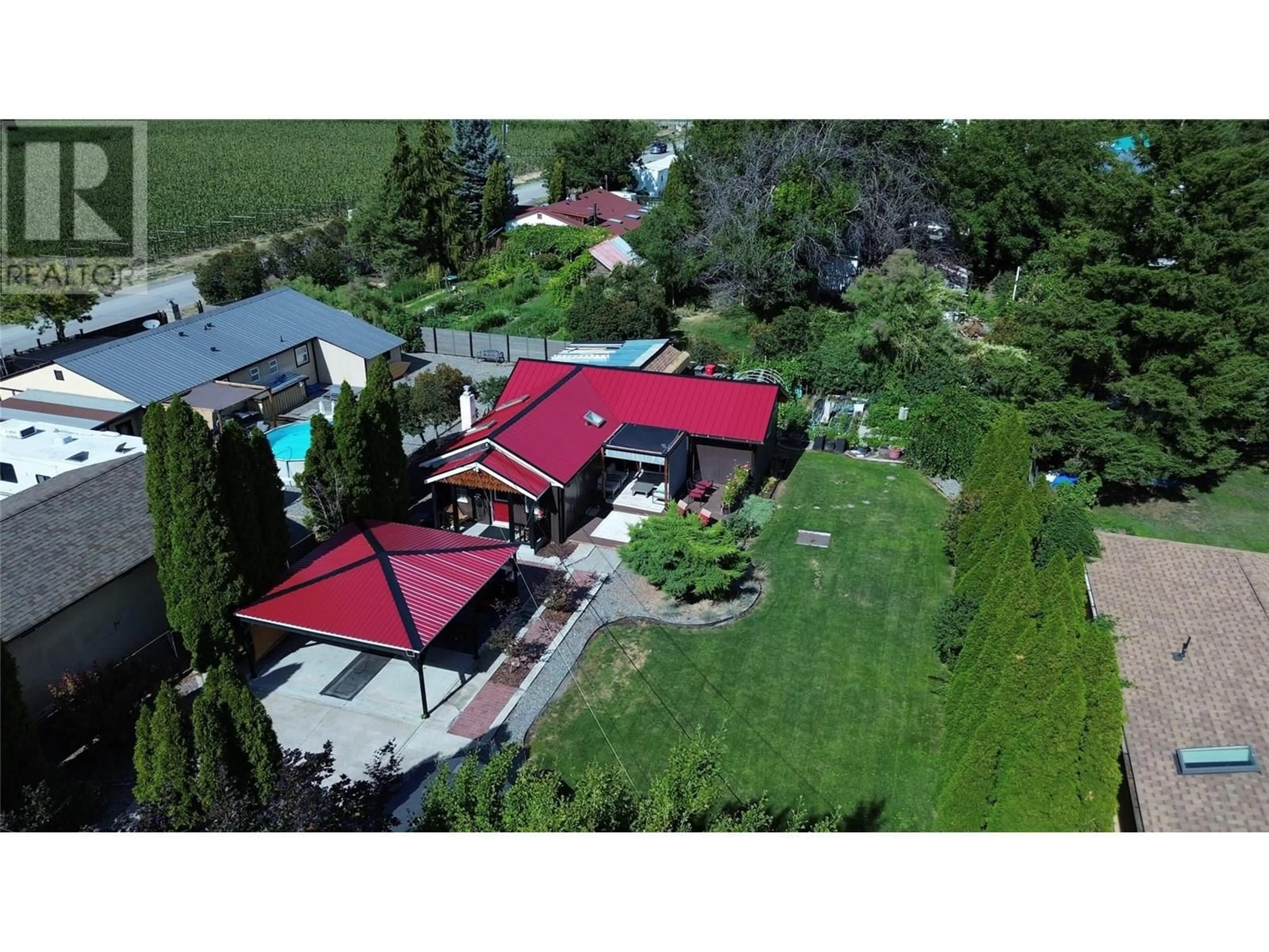 A pic from outside/outdoor area/front of a property/back of a property/a pic from drone, mountain view for 2146 NEWTON ROAD, Castledale British Columbia V0X1C1