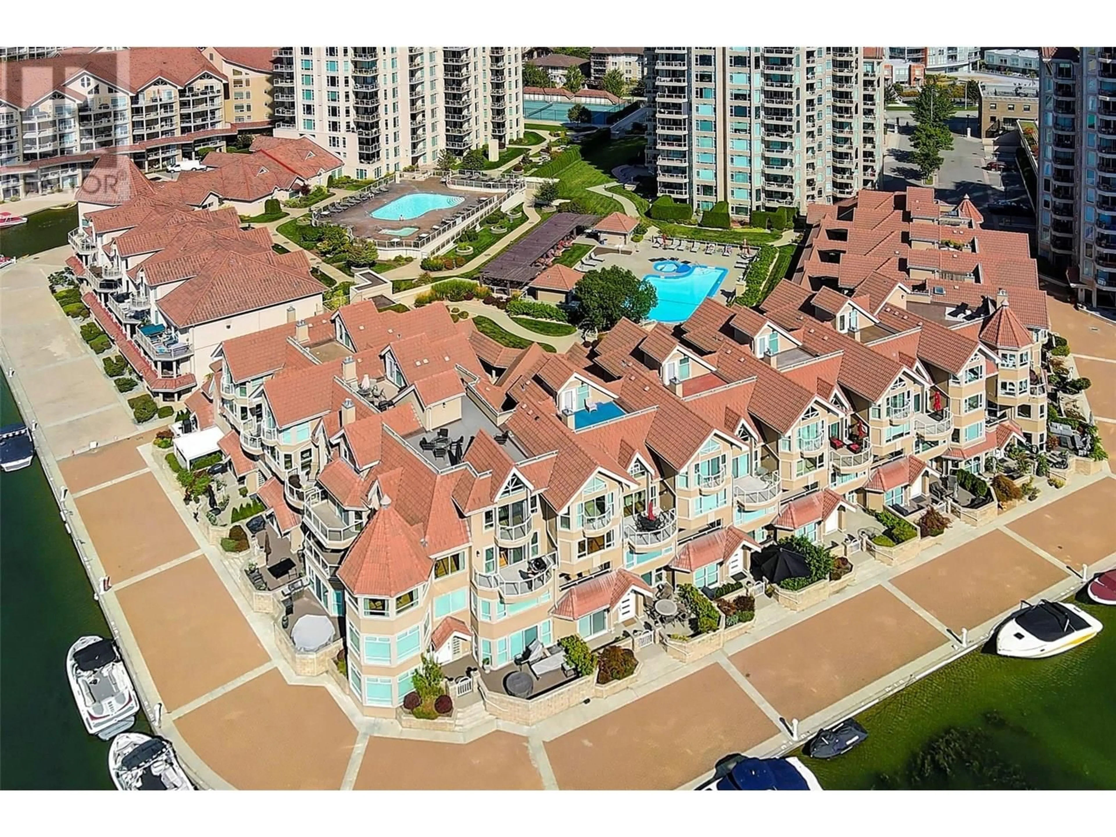 A pic from outside/outdoor area/front of a property/back of a property/a pic from drone, city buildings view from balcony for 1702 - 1152 SUNSET DRIVE, Kelowna British Columbia V1Y9R7
