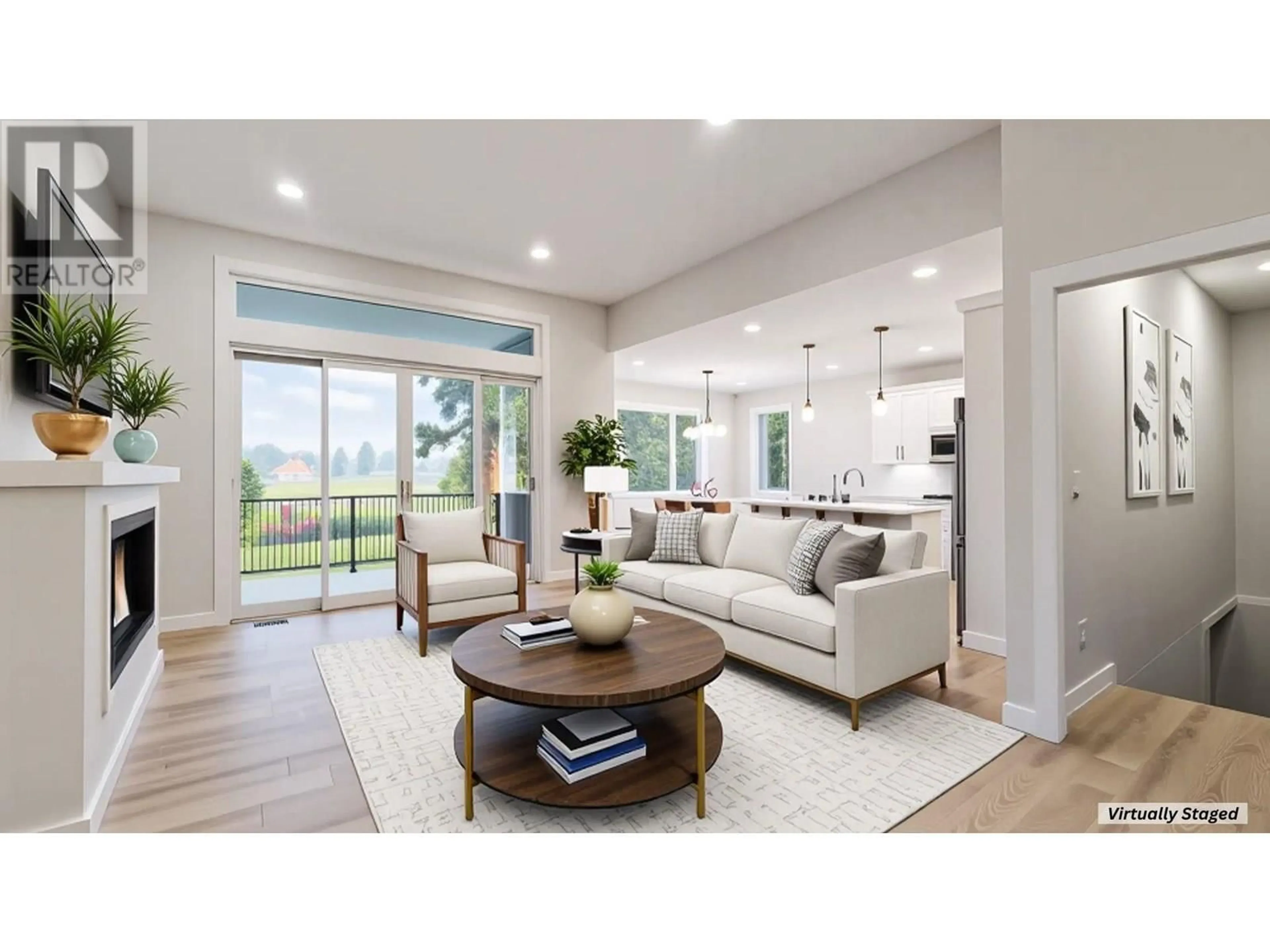 Living room with furniture, wood/laminate floor for 3534 16 AVENUE NORTHEAST, Salmon Arm British Columbia V1E1Z3