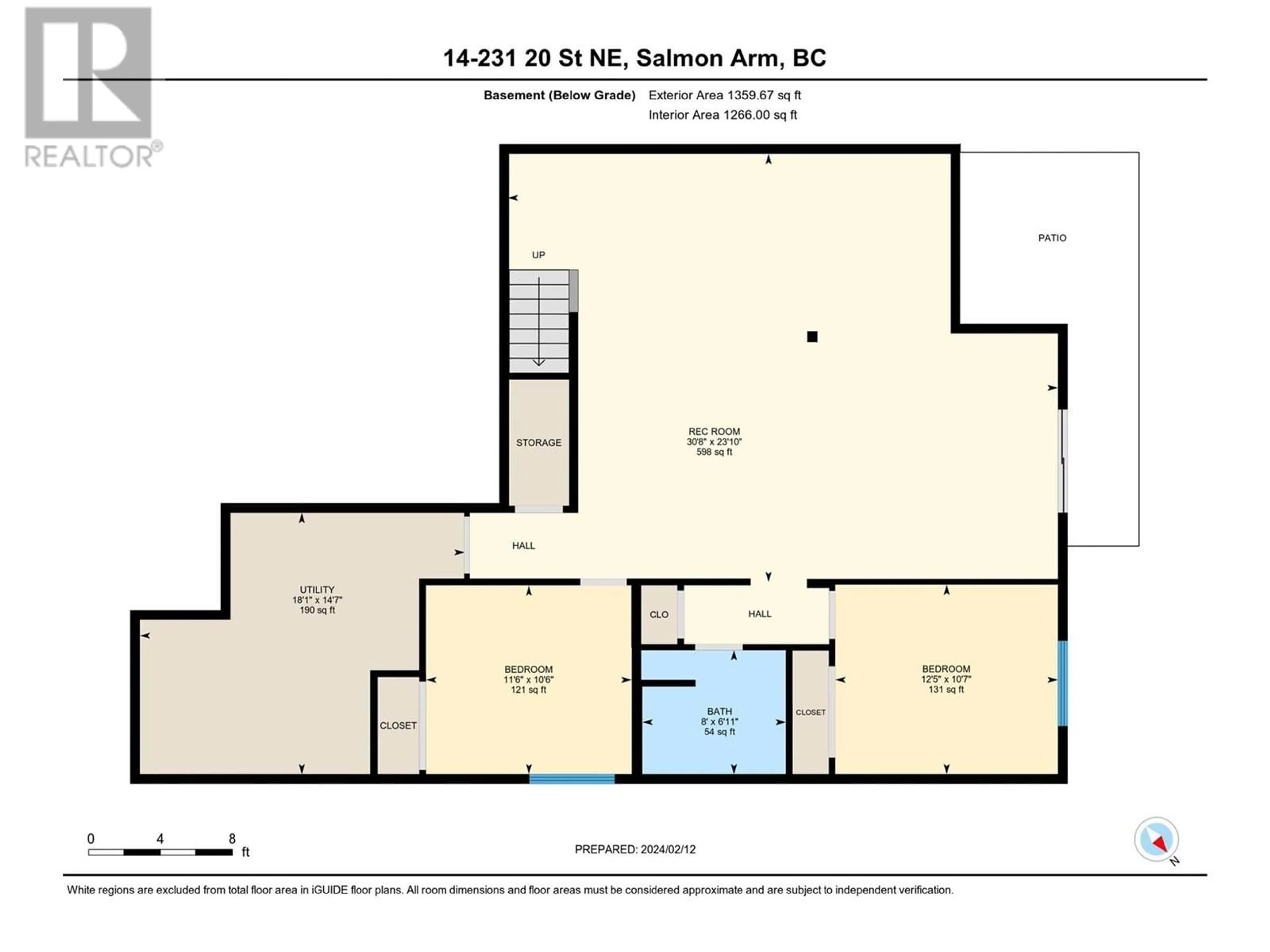 Floor plan for 1 - 231 20 STREET NORTHEAST, Salmon Arm British Columbia V1E2Z7