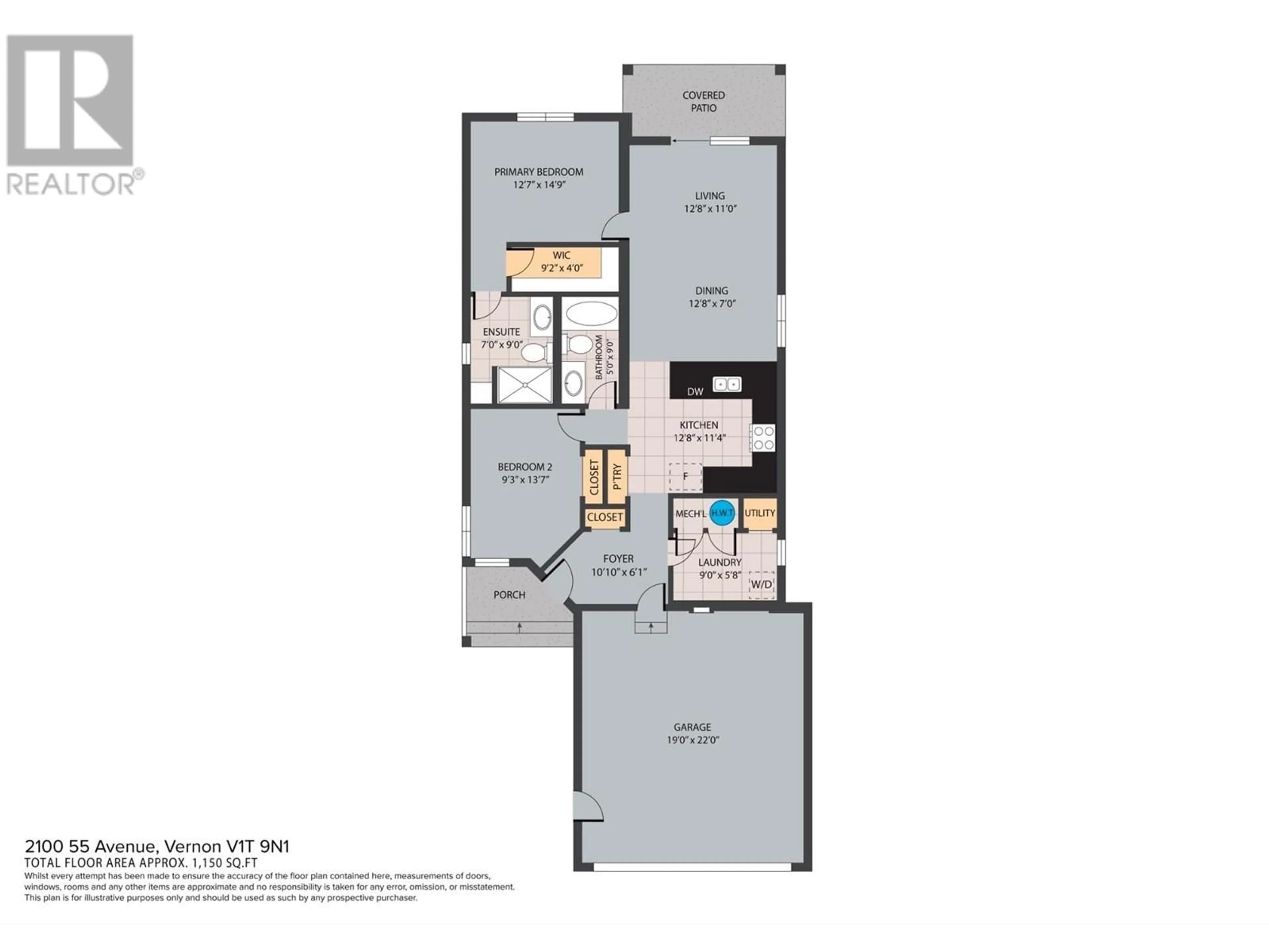 Floor plan for 34 - 2100 55 AVENUE, Vernon British Columbia V1T9Y6