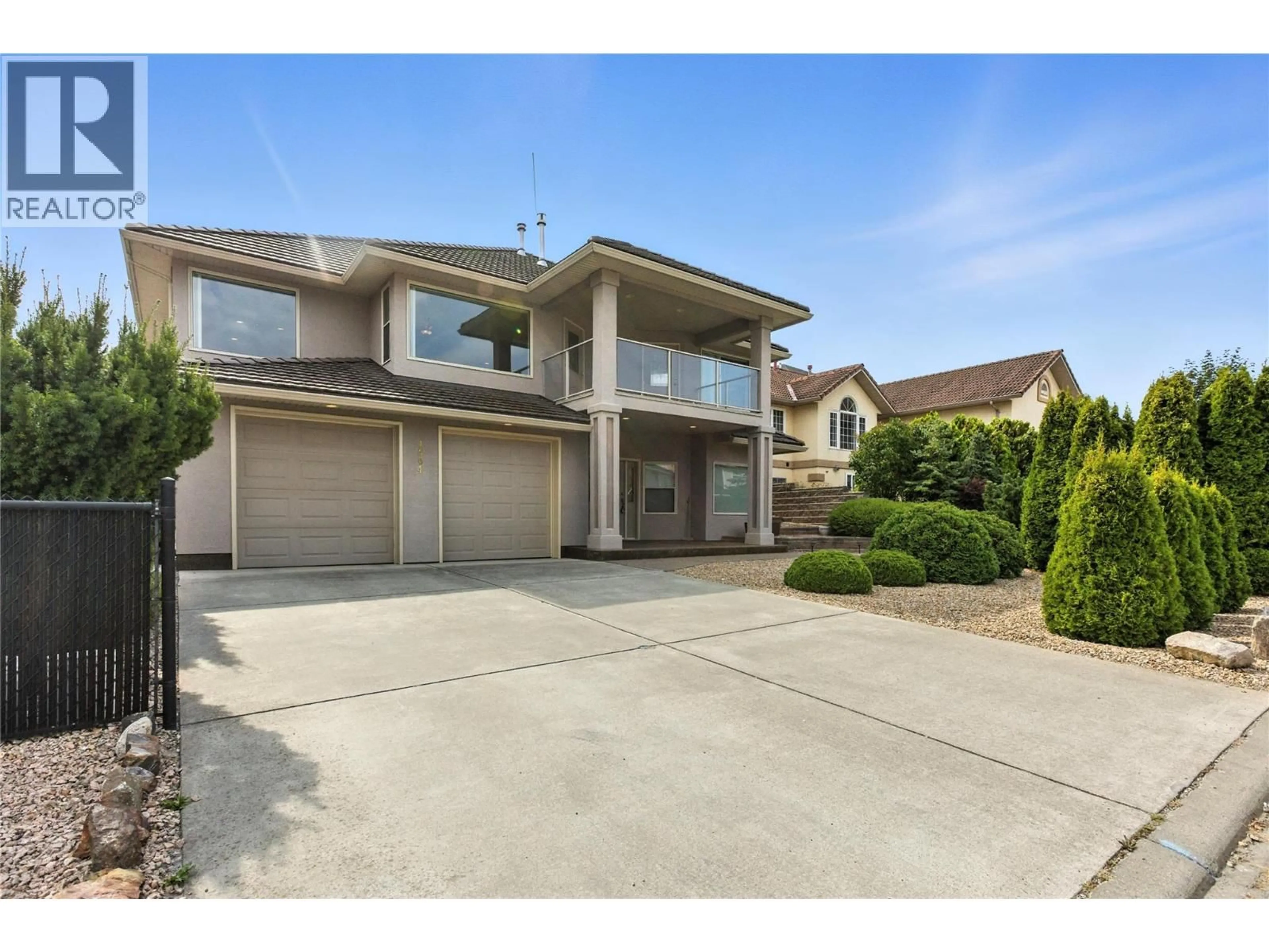 A pic from outside/outdoor area/front of a property/back of a property/a pic from drone, street for 4504 BELLEVUE DRIVE, Vernon British Columbia V1T9L5