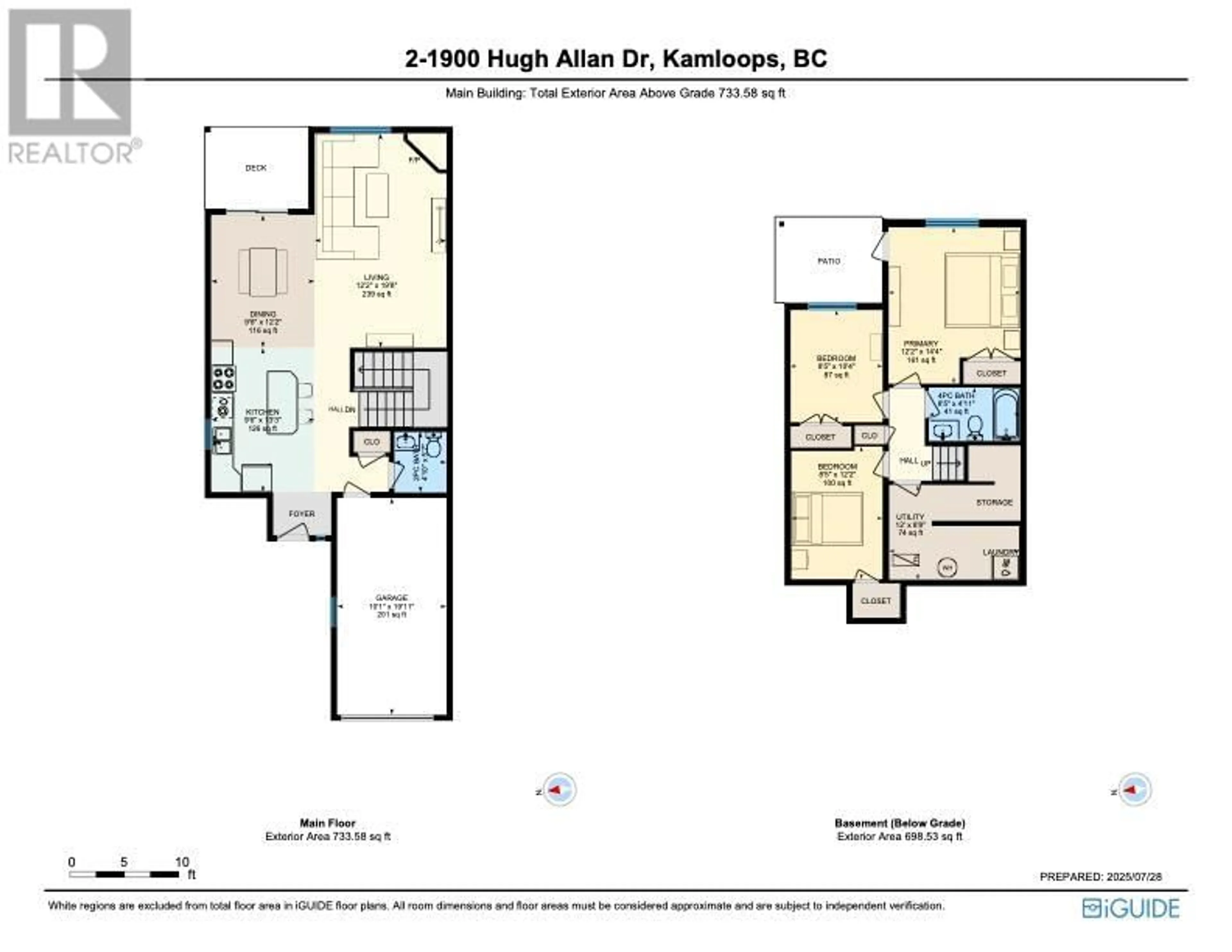 Floor plan for 2 - 1900 HUGH ALLAN DRIVE, Kamloops British Columbia V1S0A8