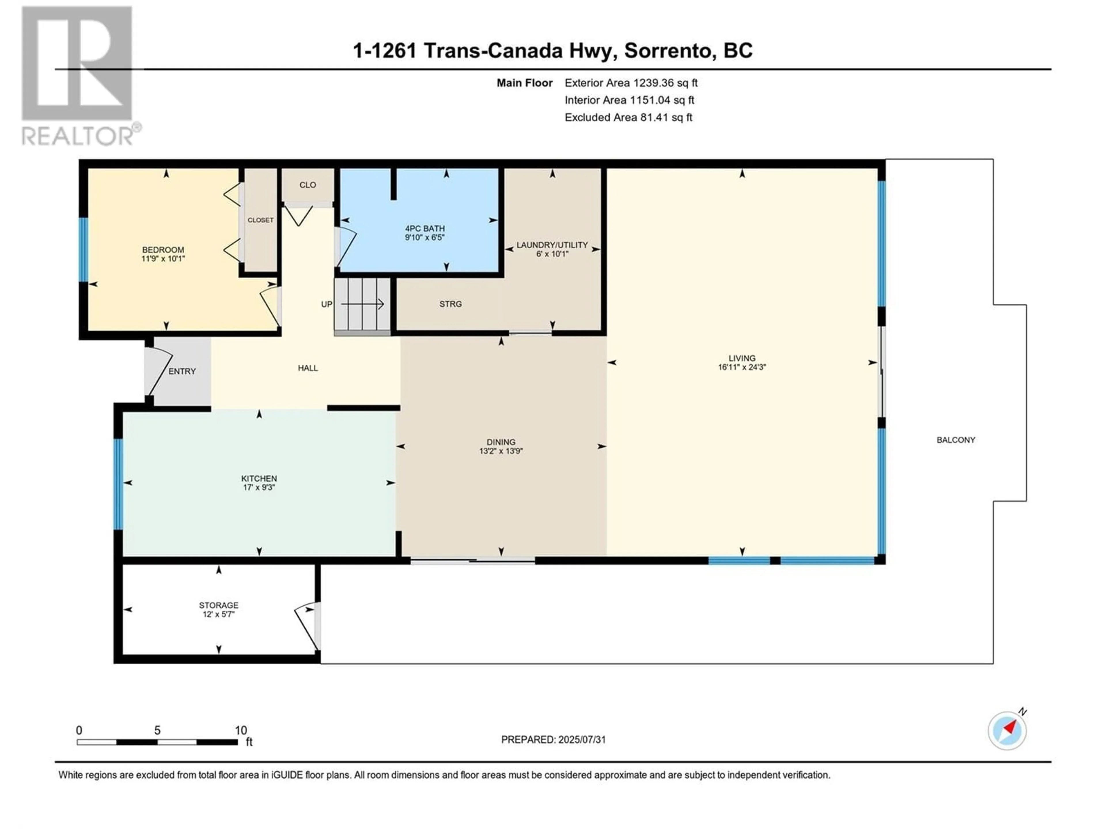 Floor plan for 1 - 1261 TRANS CANADA HIGHWAY, Sorrento British Columbia V0E2W0