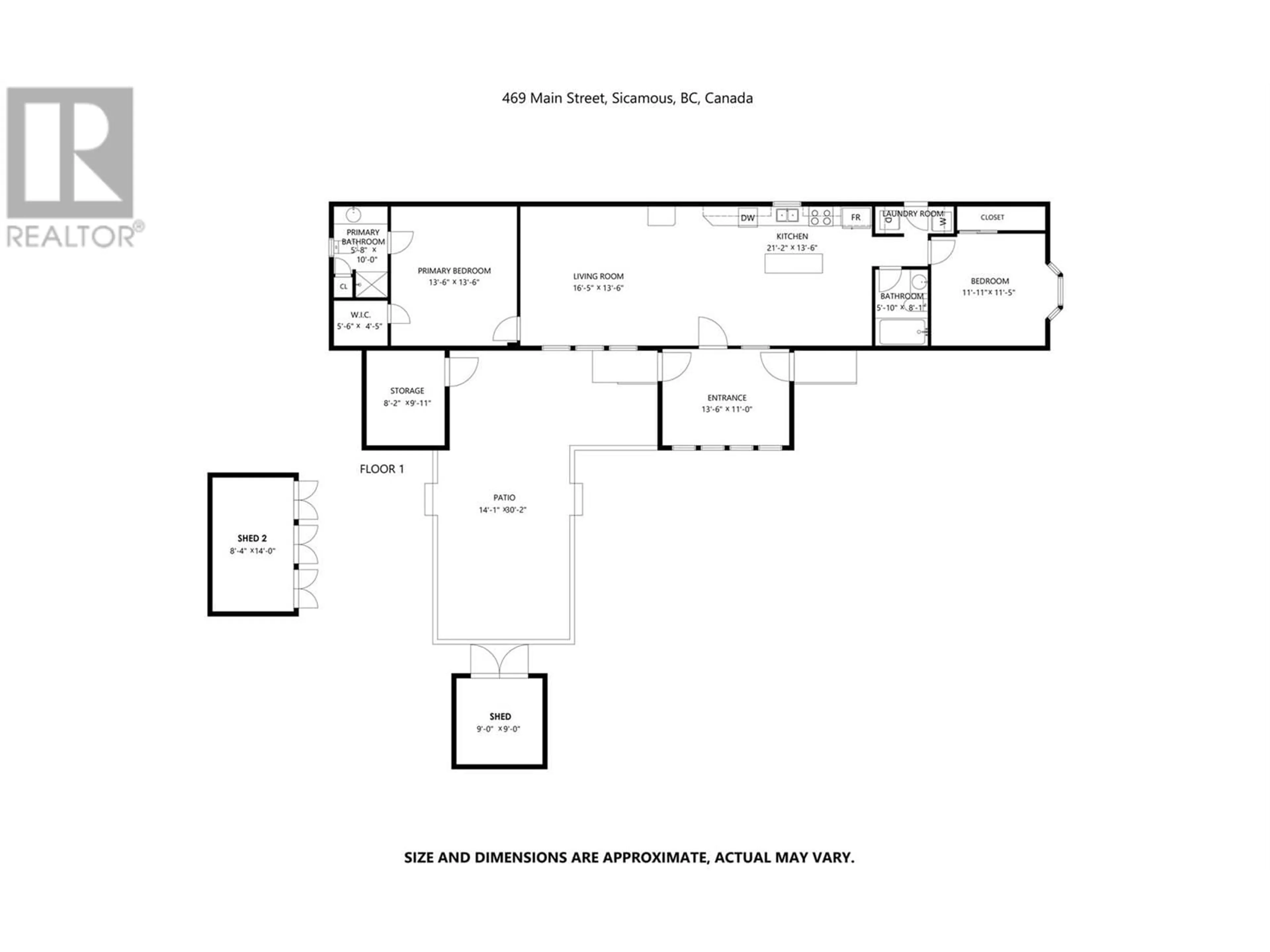 Floor plan for 11 - 469 MAIN STREET, Sicamous British Columbia V0E2V1