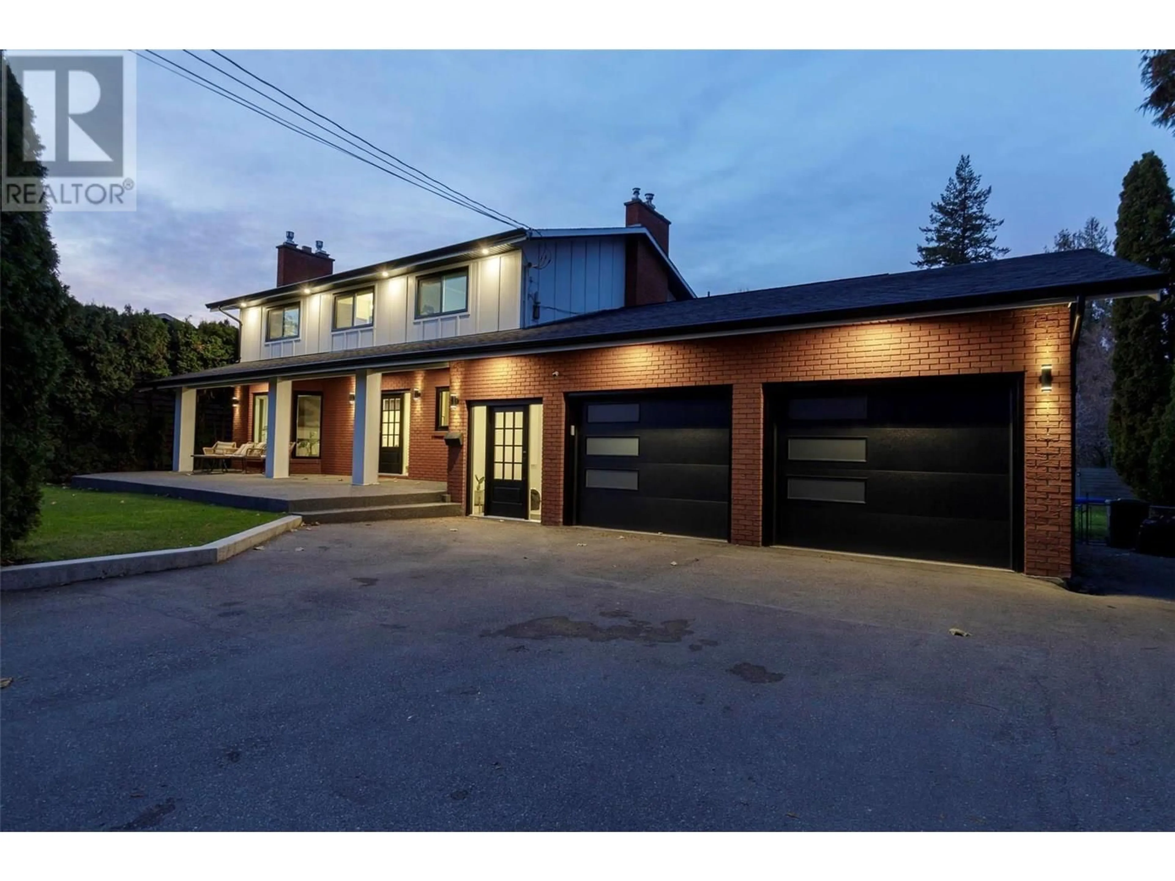 Home with brick exterior material, street for 4540 LAKESHORE ROAD, Kelowna British Columbia V1W1X2