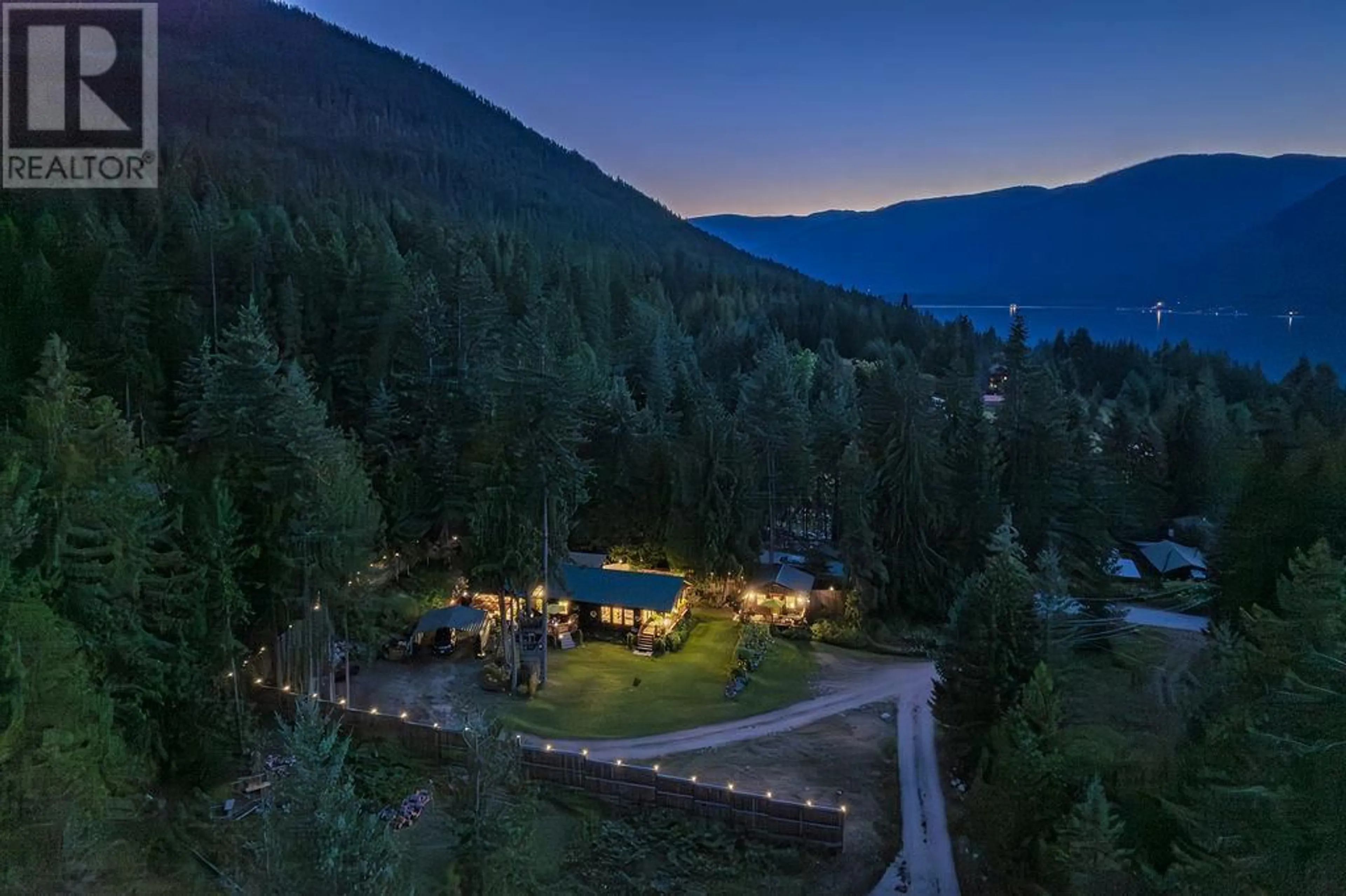 A pic from outside/outdoor area/front of a property/back of a property/a pic from drone, mountain view for 790 & 794 LEWIS ROAD, Harrop British Columbia V1L6P7