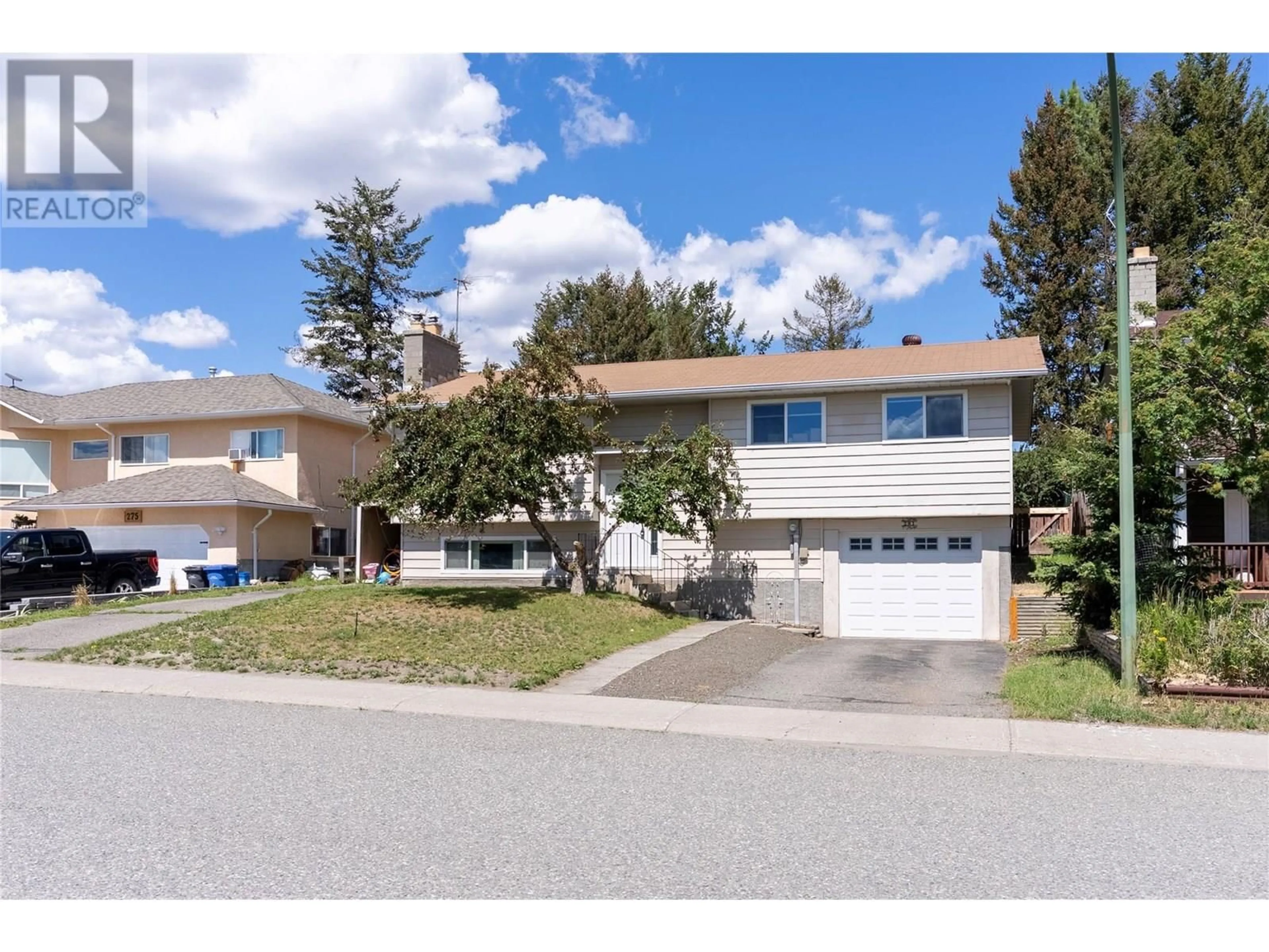 Home with vinyl exterior material, street for 281 POPLAR DRIVE, Logan Lake British Columbia V0K1W0