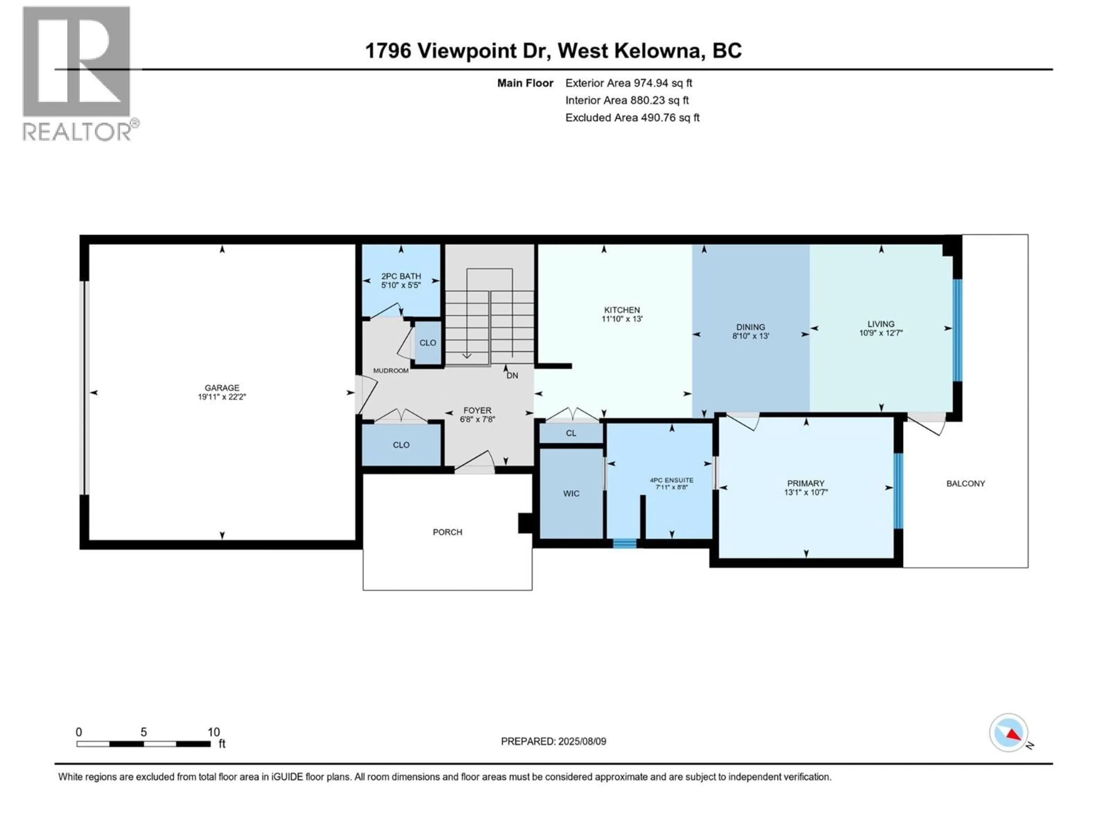 Floor plan for 1796 VIEWPOINT DRIVE, Kelowna British Columbia V1Z4E1